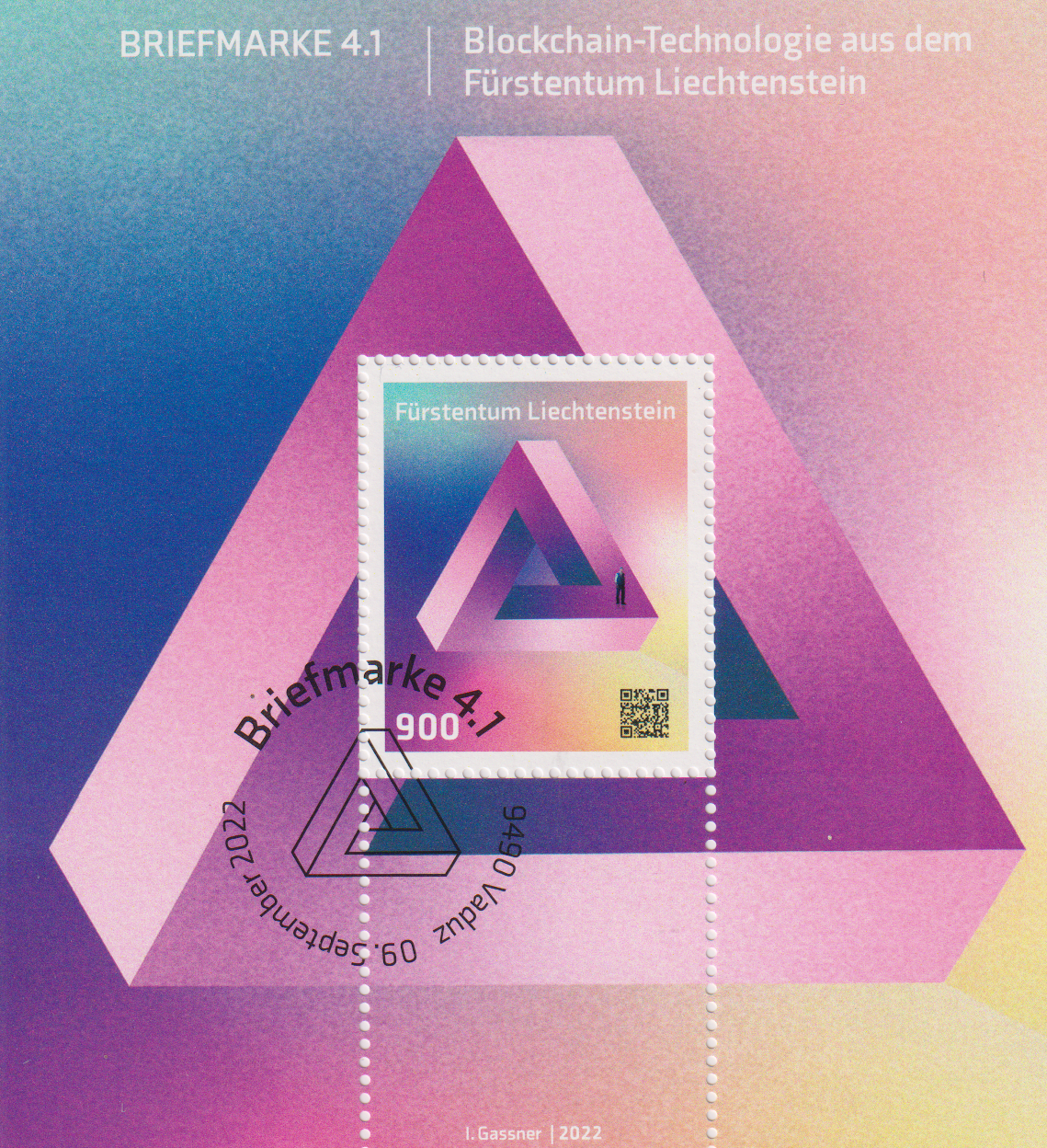 4.1 Krypto Marken 2023  FL Liechtenstein Erstagsstempel