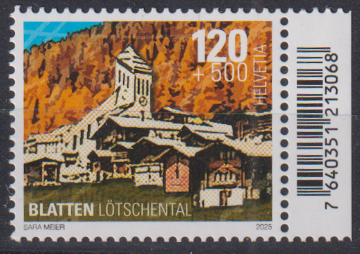 Einzelmarke W 147 Blatten Postfrisch SBK W147