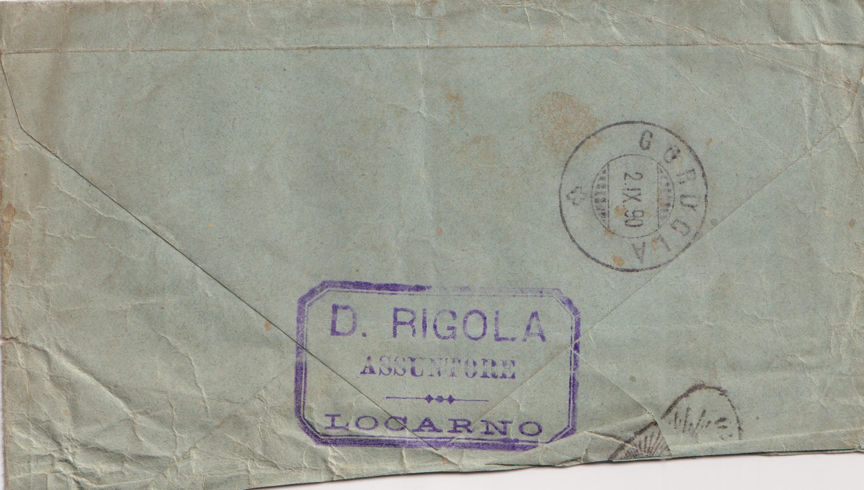 LAVERTAZZO Strahlenstempel Charge Brief vom 1.9.1890