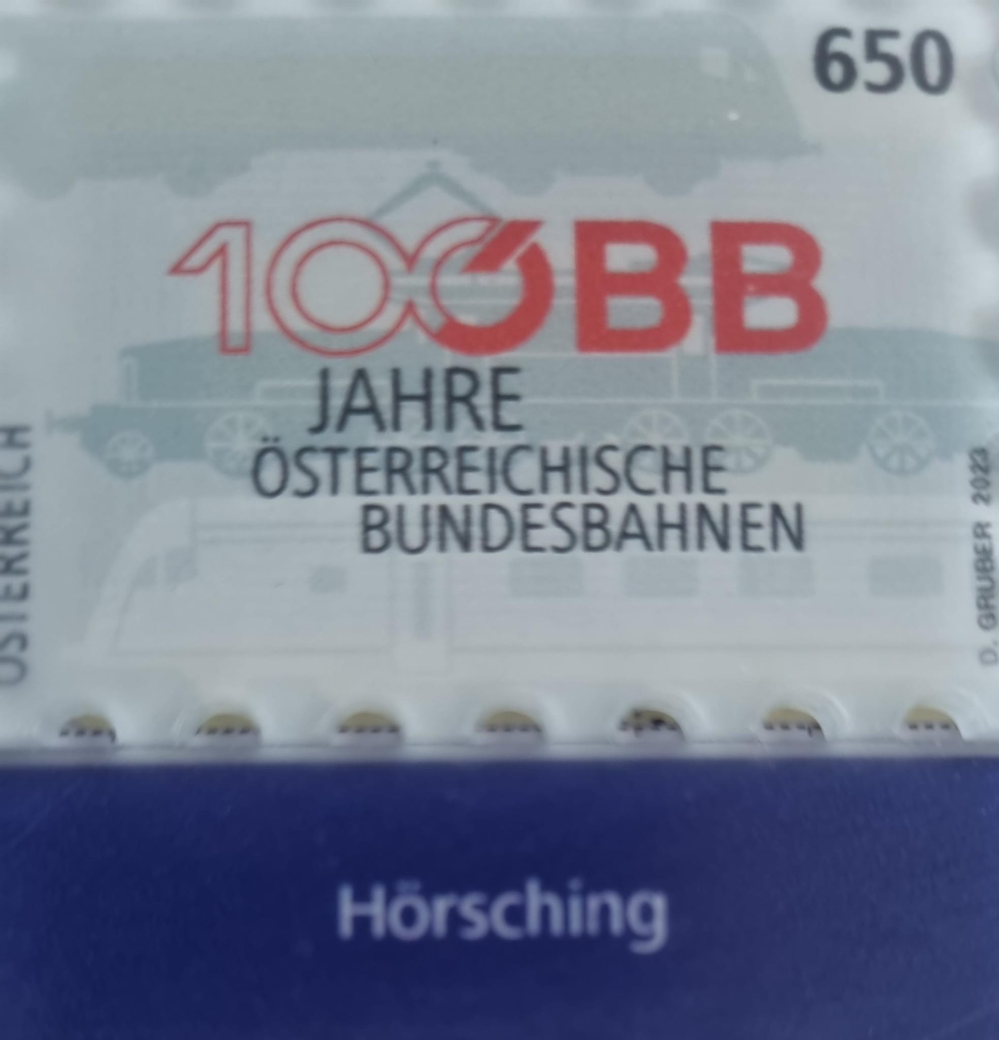 Hörsching AT 100 Jahre  Bundesbahnen Wert zu 6.50 Euro