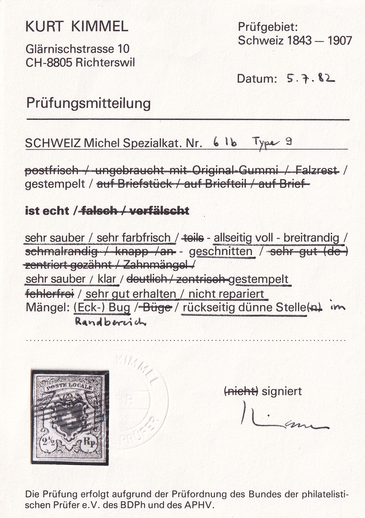 Poste Locale mit Kreuzeinfassung