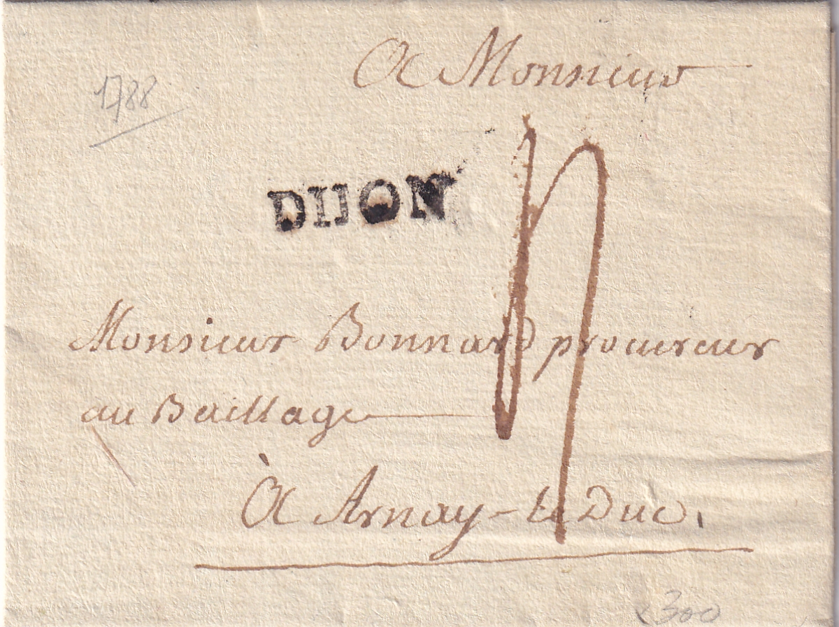1788 Dijon- Arney -Le Duc Stempel L1 14 Punkte