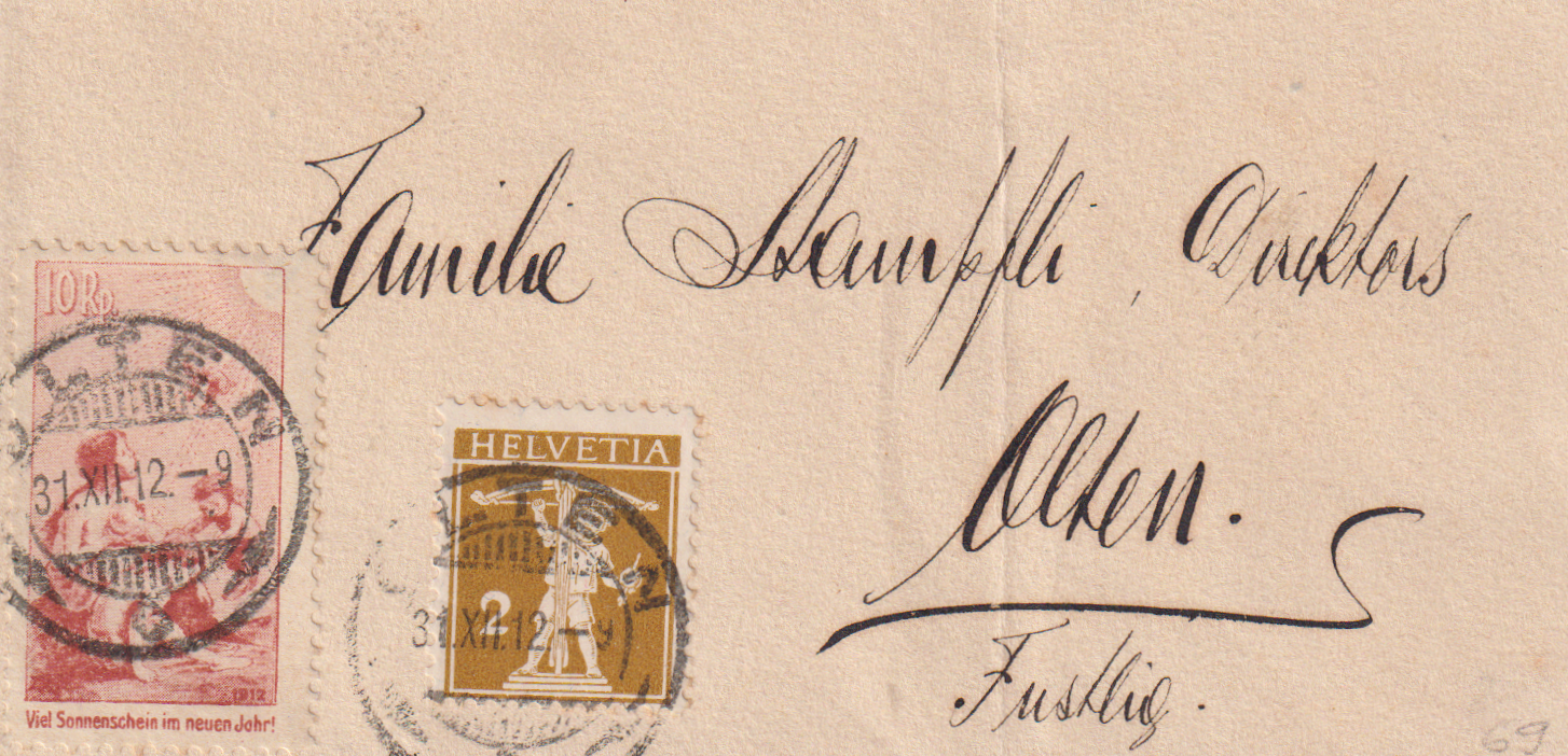 Pro Juventute Vorläufer I Stempel Olten