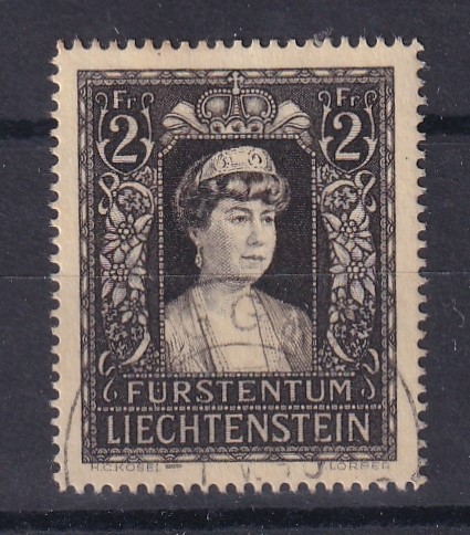Liechtenstein 1947 Trauermarke  216 gestempelt
