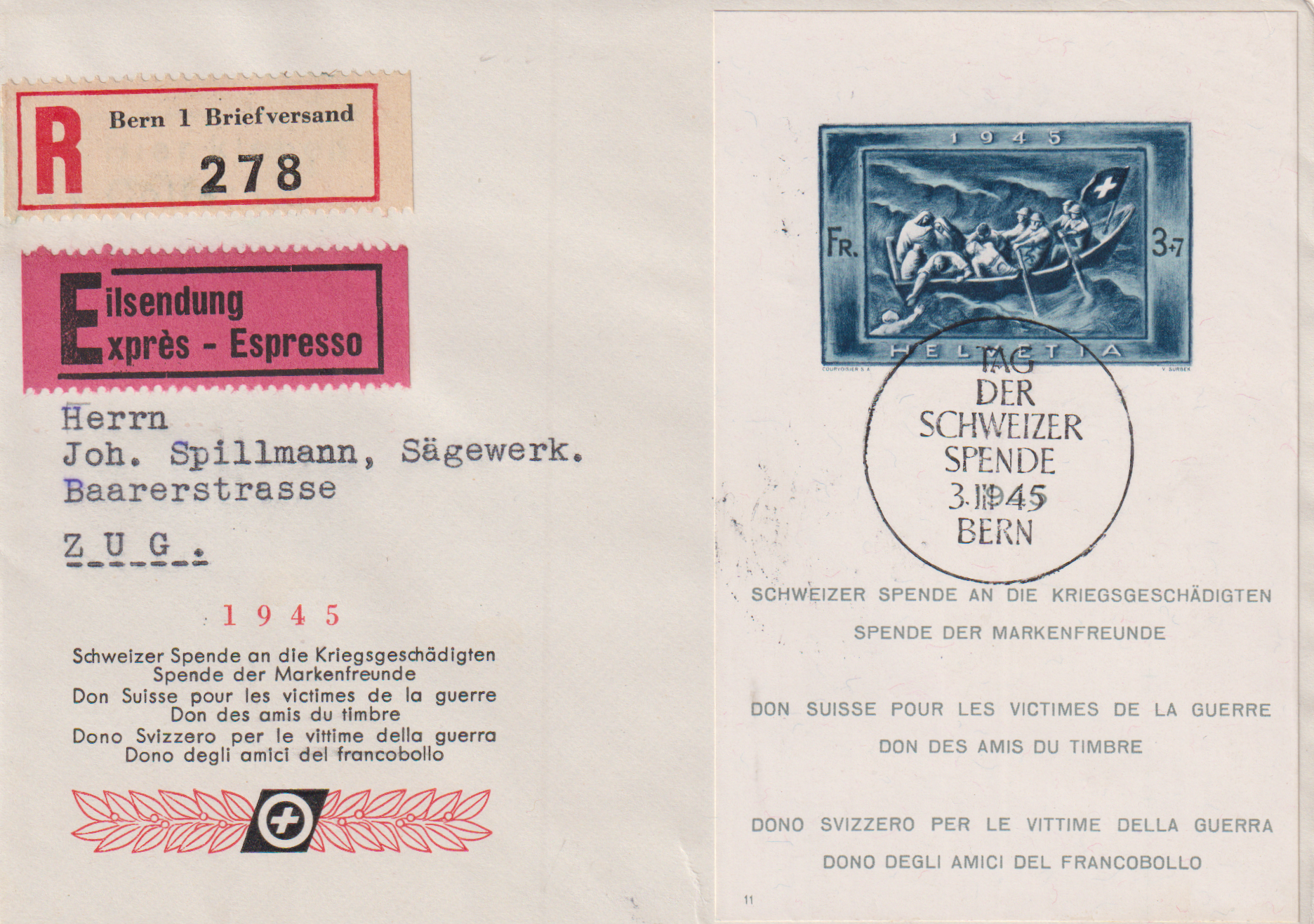 Tag der Schweizer Spende von Bern - Zug