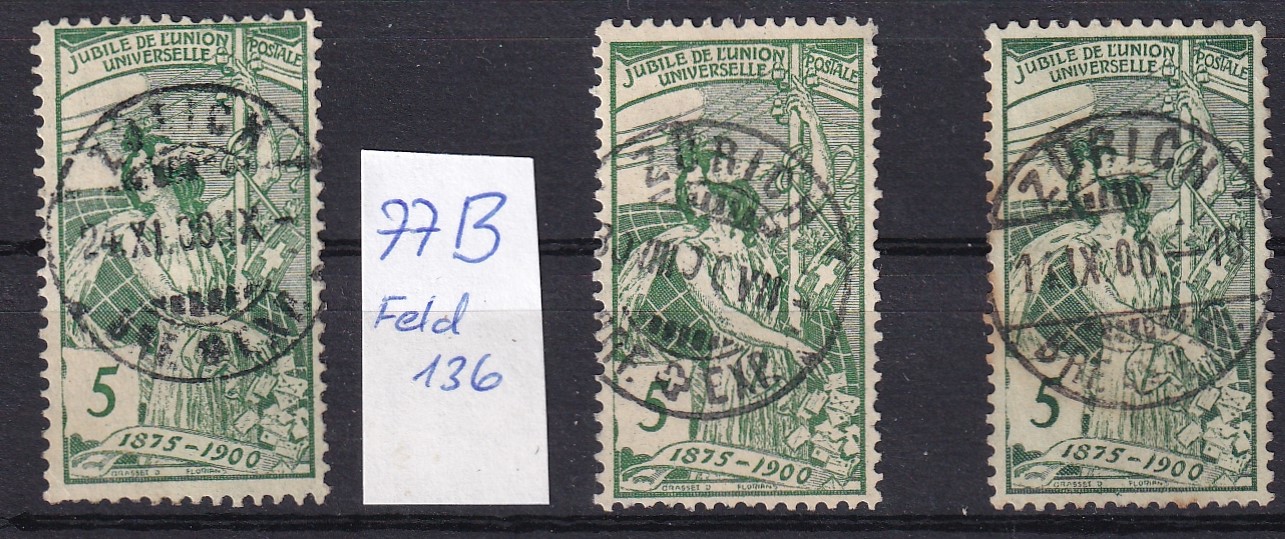 UPU 77 B Zürich 3 Stk.