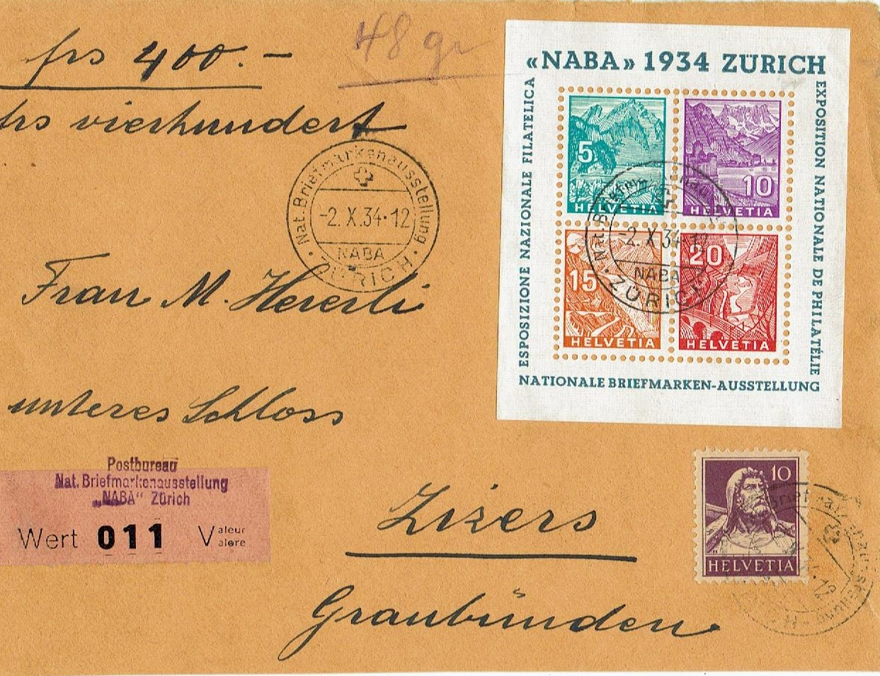 W1 Naba Block auf Wertbrief