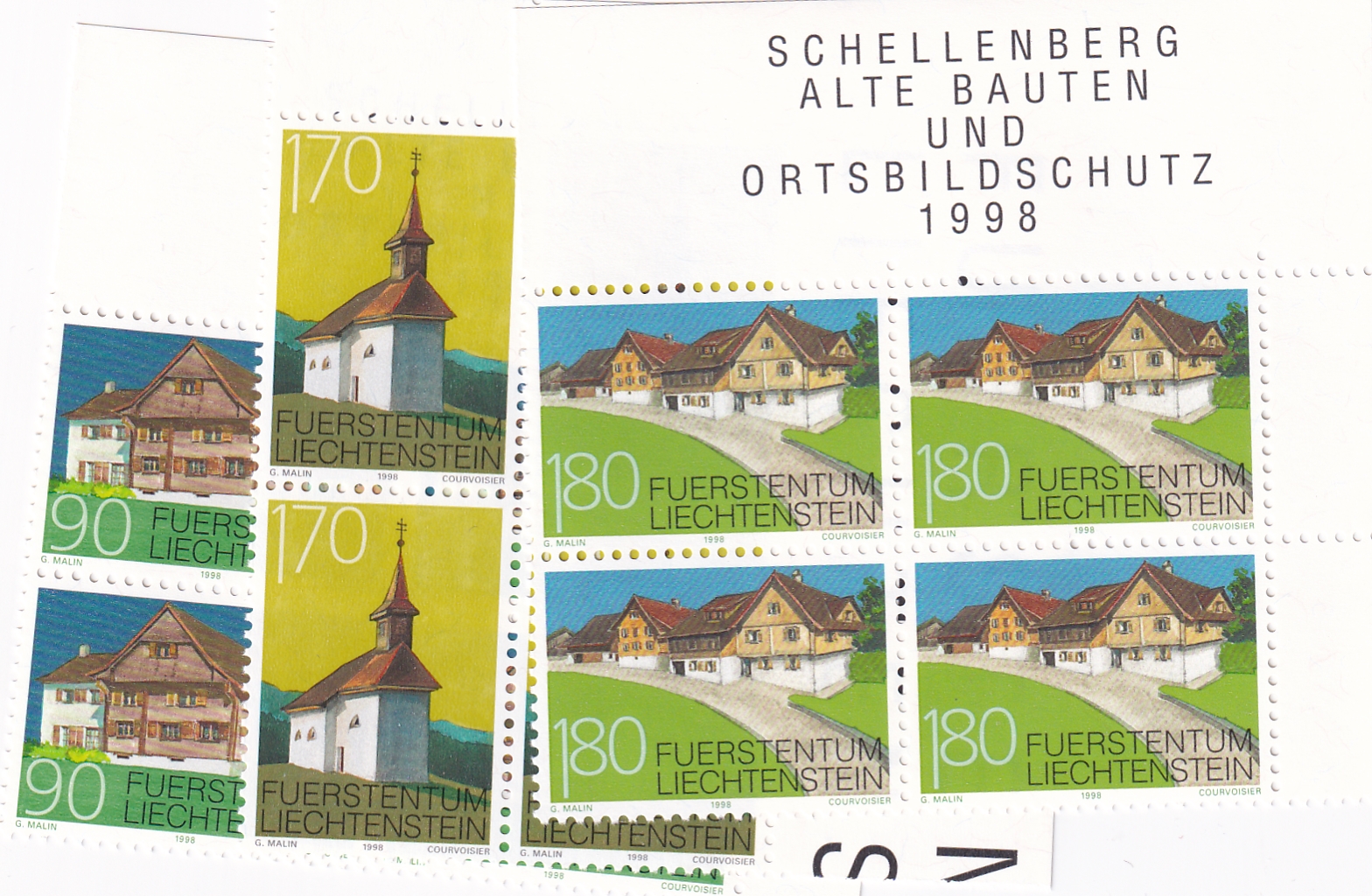Frankaturware gemischt  Liechtenstein 100 Fr.