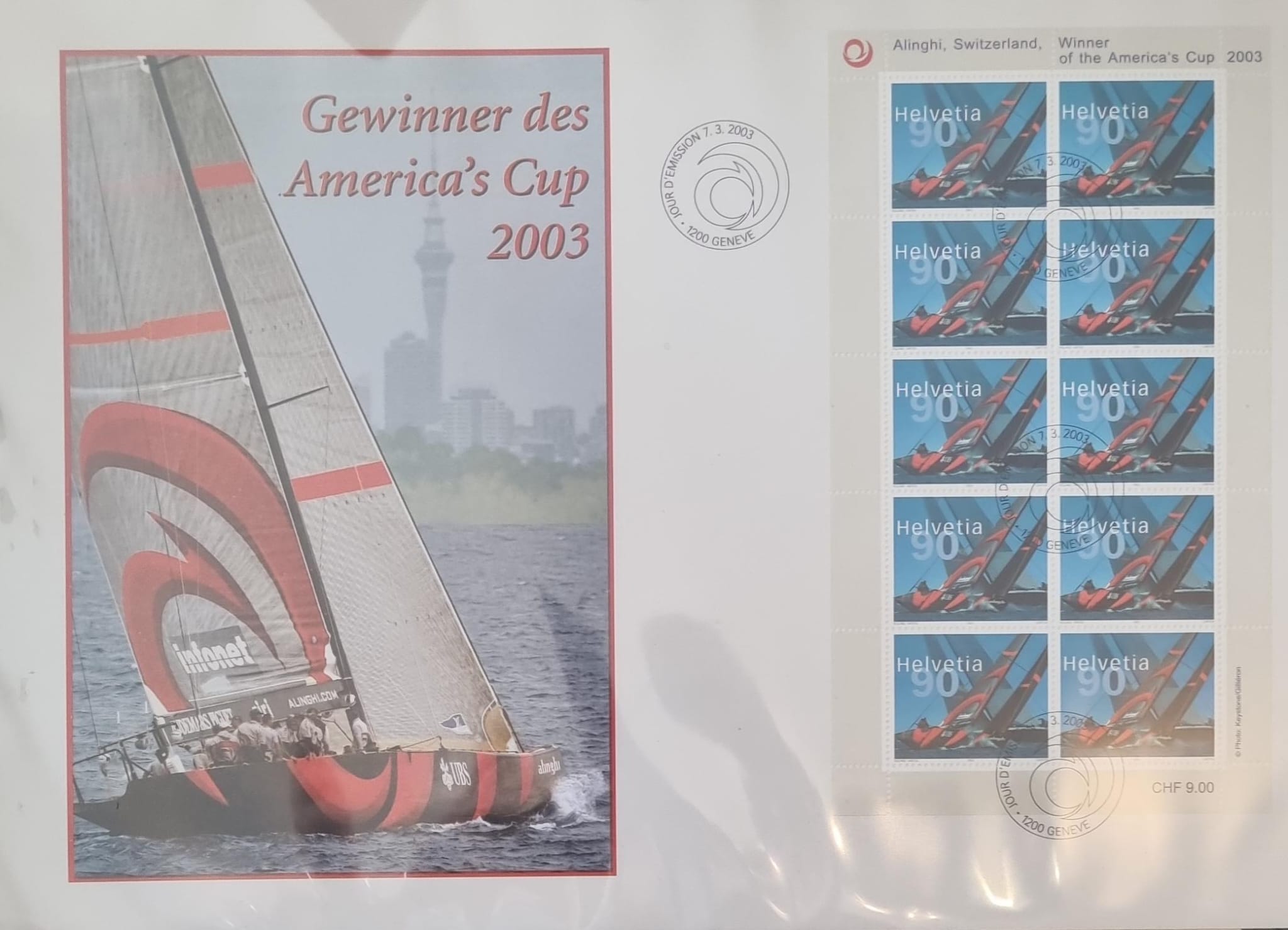 Gross FDC Alinghi Gewinner des American Cup