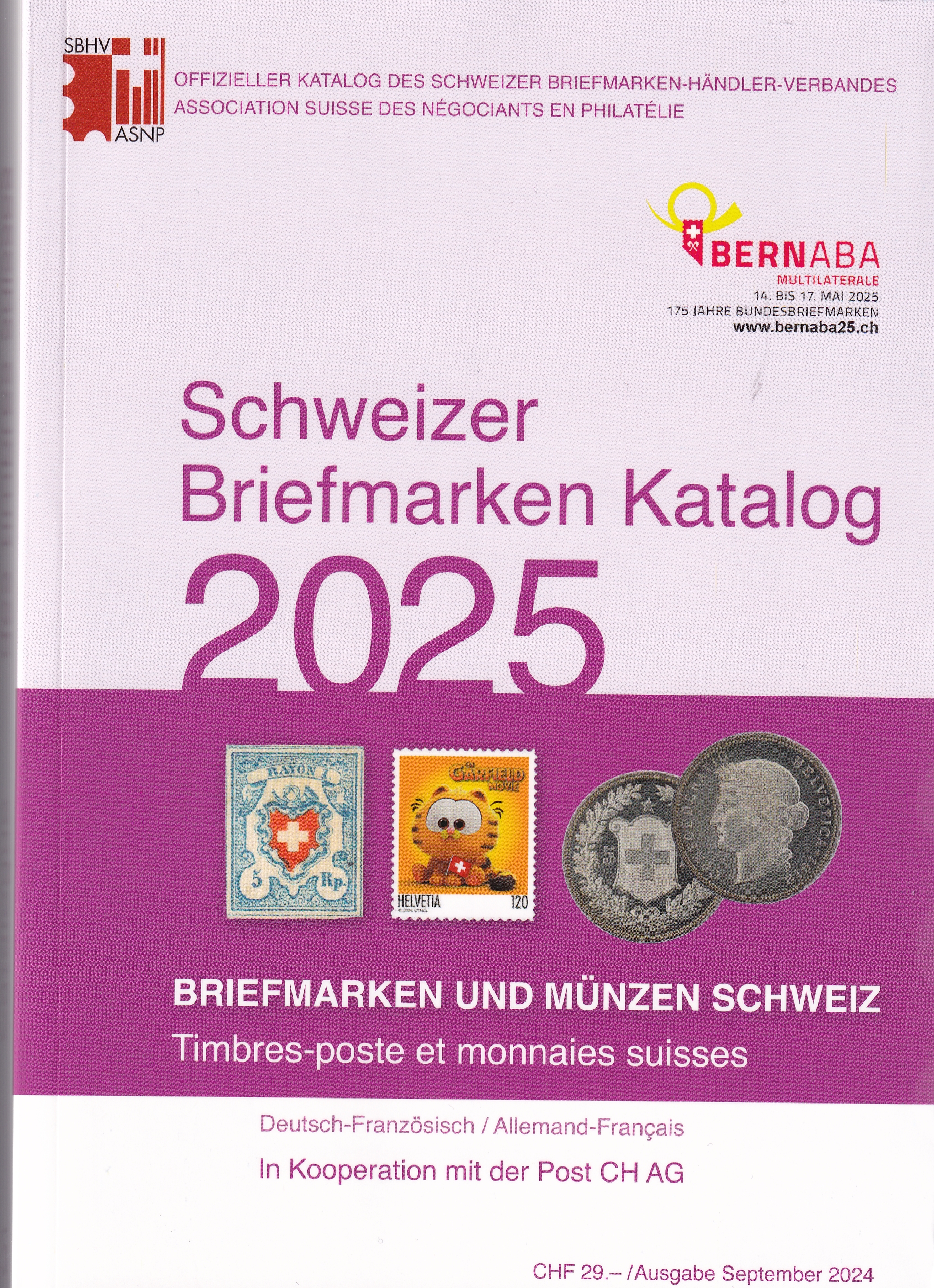 Schweizer Briefmarken Katalog 2025