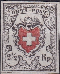 1850 Ortspost ( SH 13 I) Mit Attest