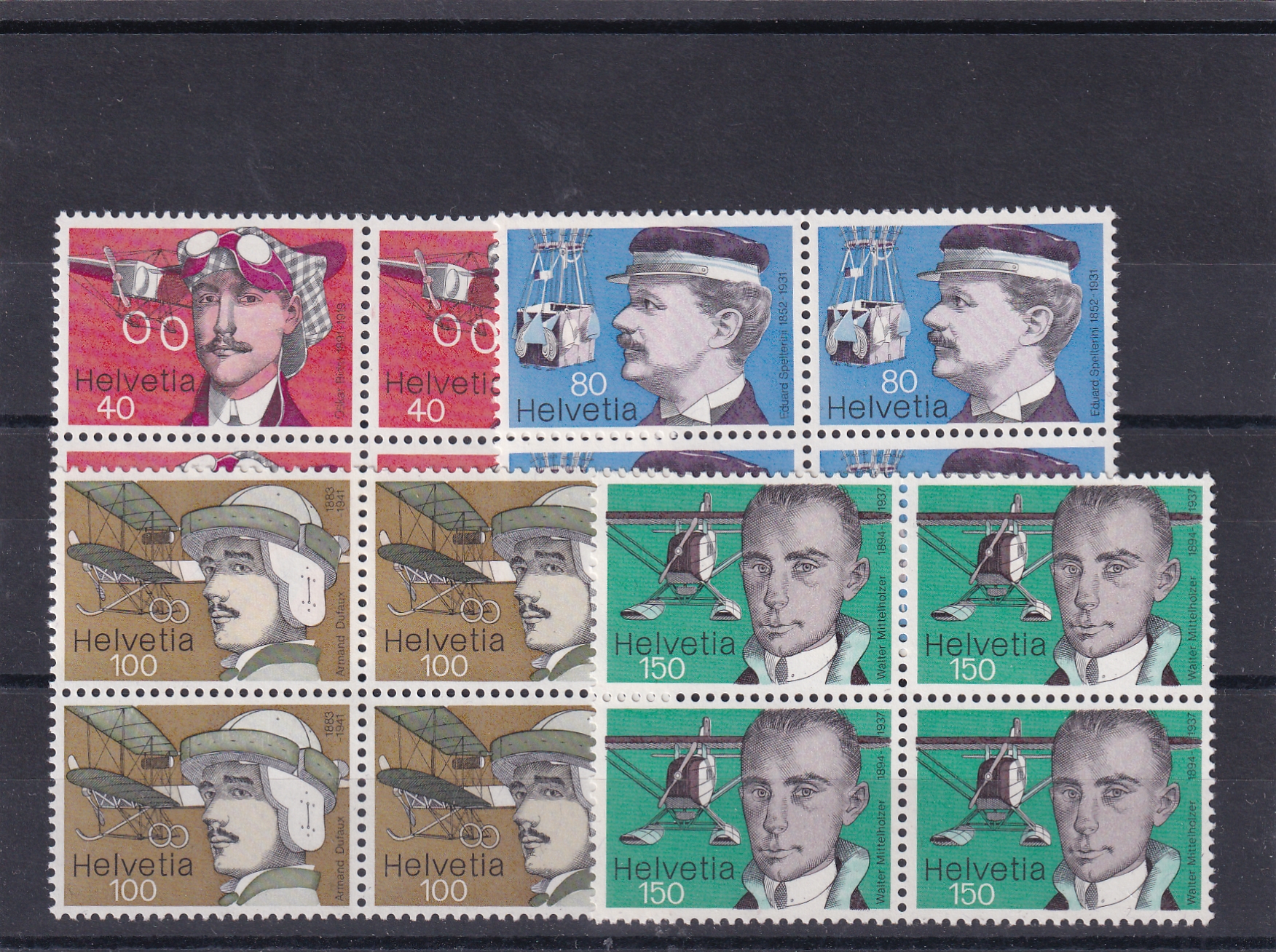 582 bis  585 1977 Porträt Marken 4er Block ungestempelt