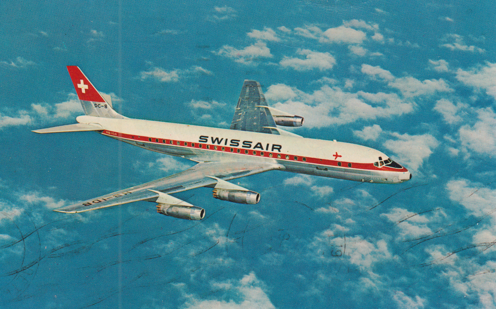 Flugzeug Douglas Ansichtskarte New York - Italien