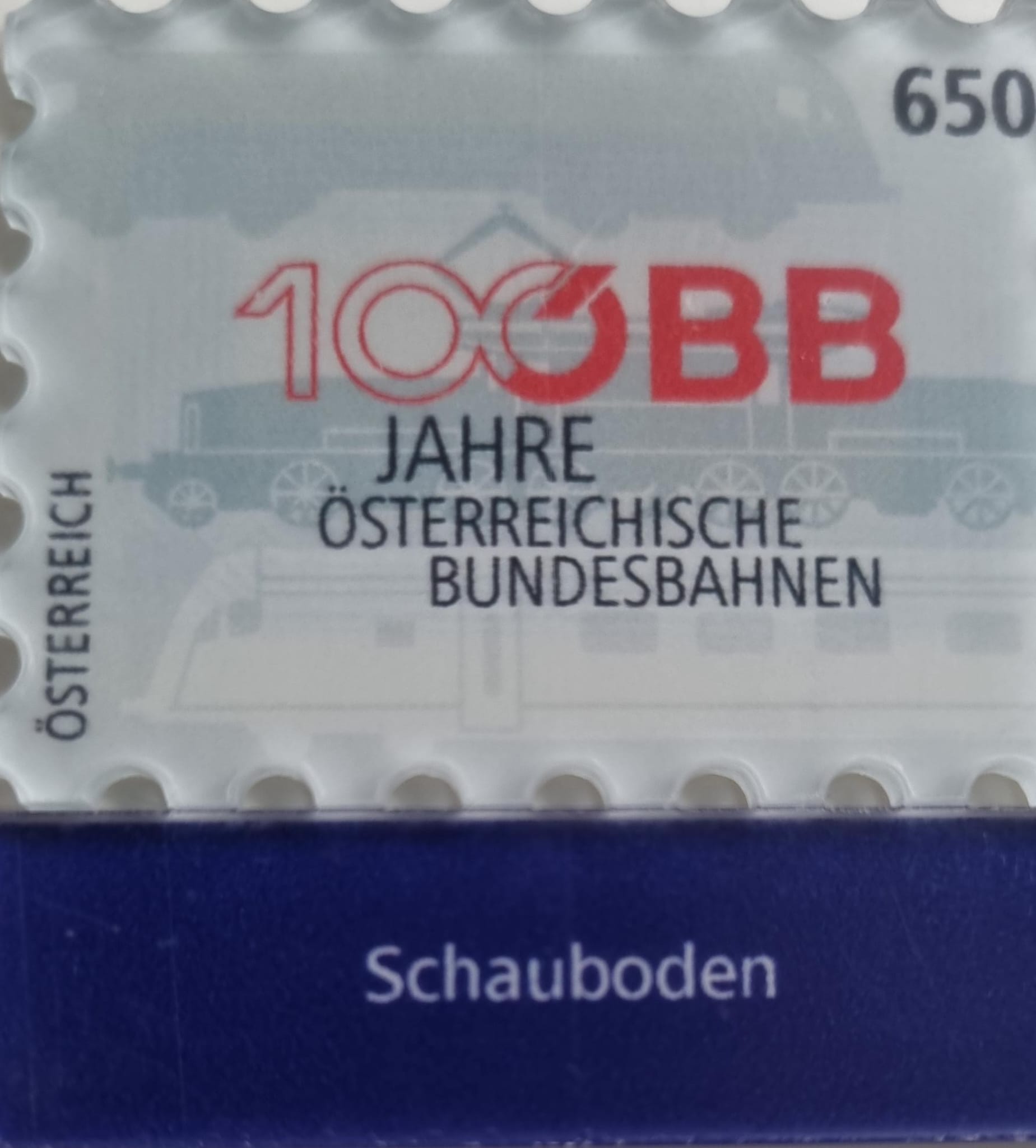 Schauboden  AT 100 Jahre Bundesbahnen Wert zu 6.50 Euro