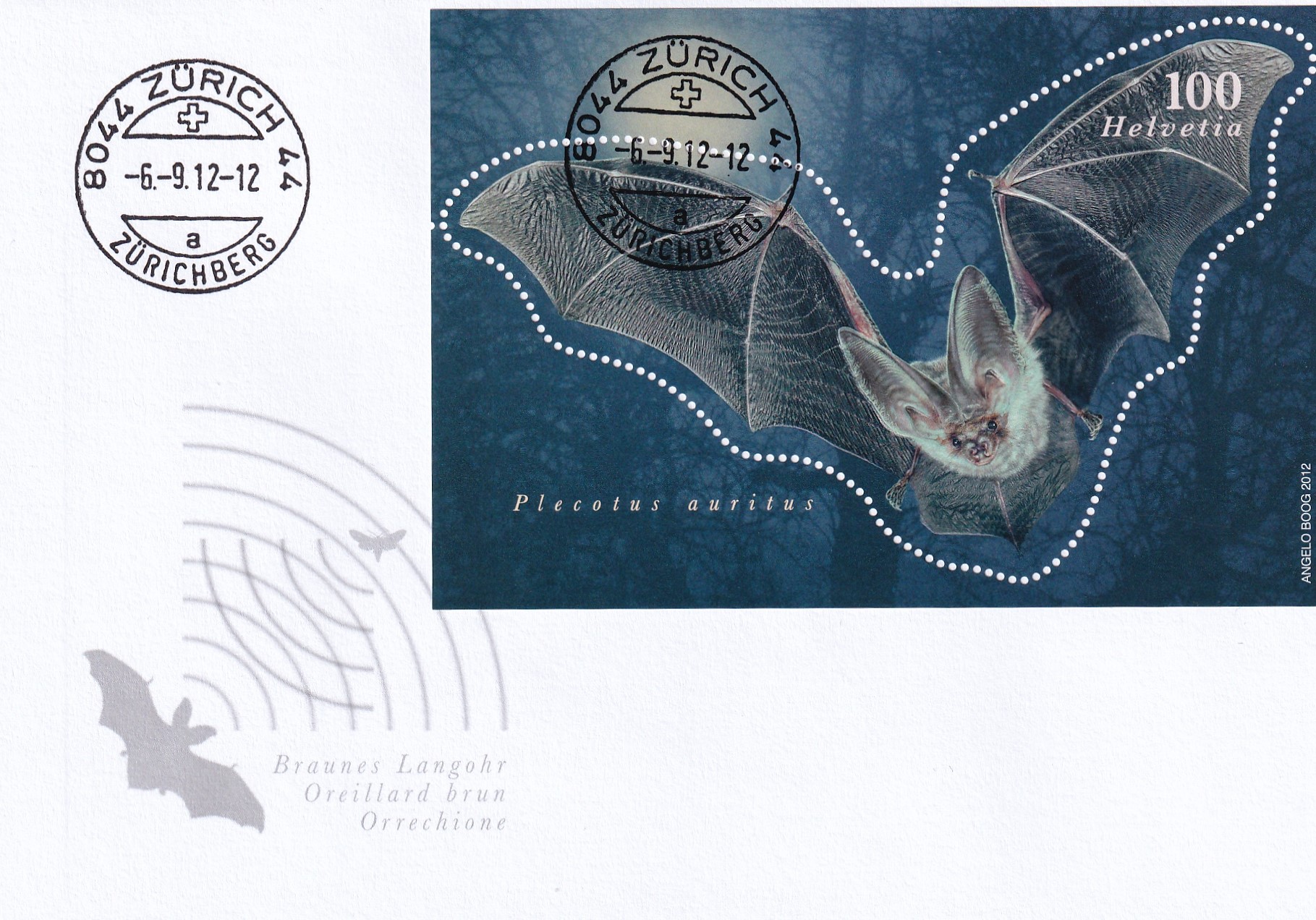 FDC SBK Nr. 1444 A Fledermaus ET