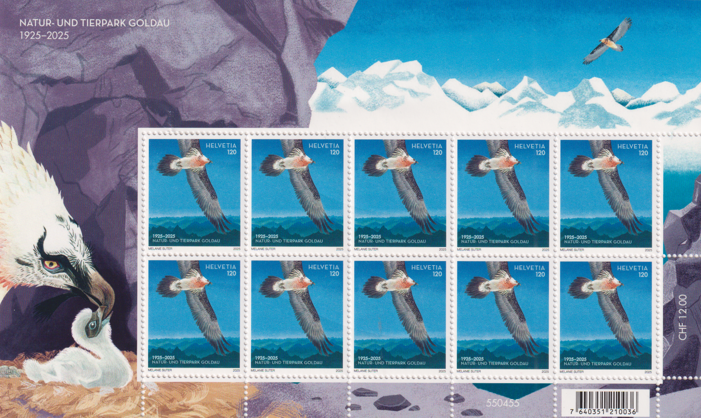 Kleinbogen Natur und Tierpark Goldau 2025 Postfrisch