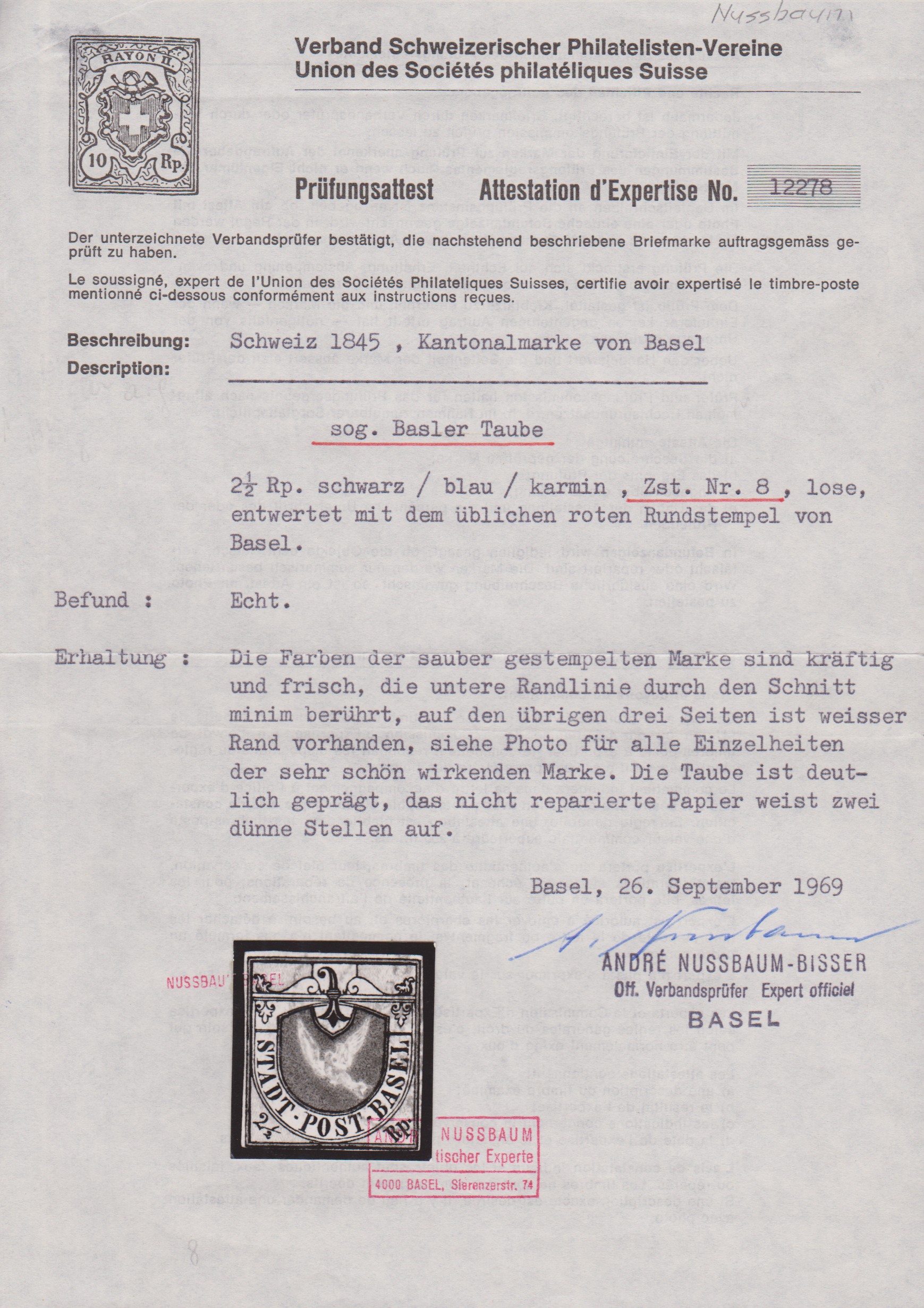 BASLER TAUBE, Nr.8
