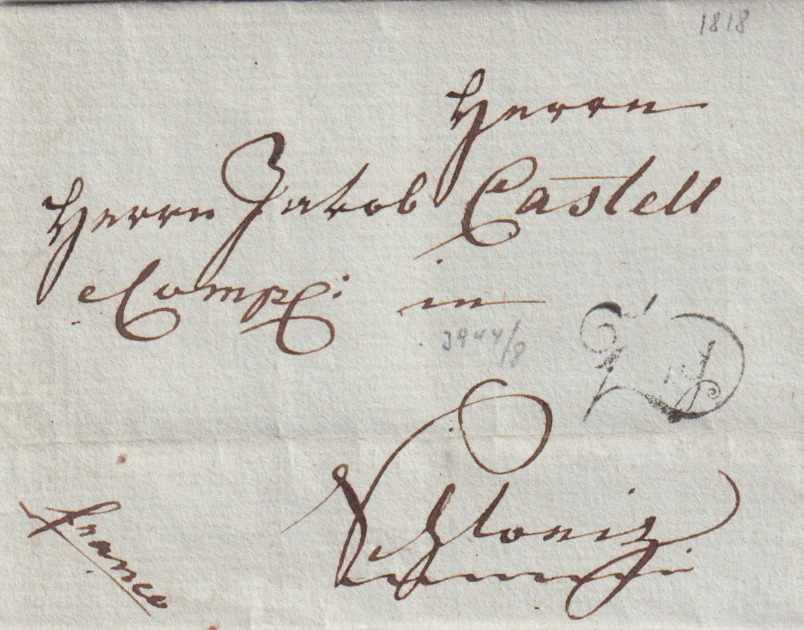 1818 Zug - Schwyz Schiffsbrief vom Zugersee