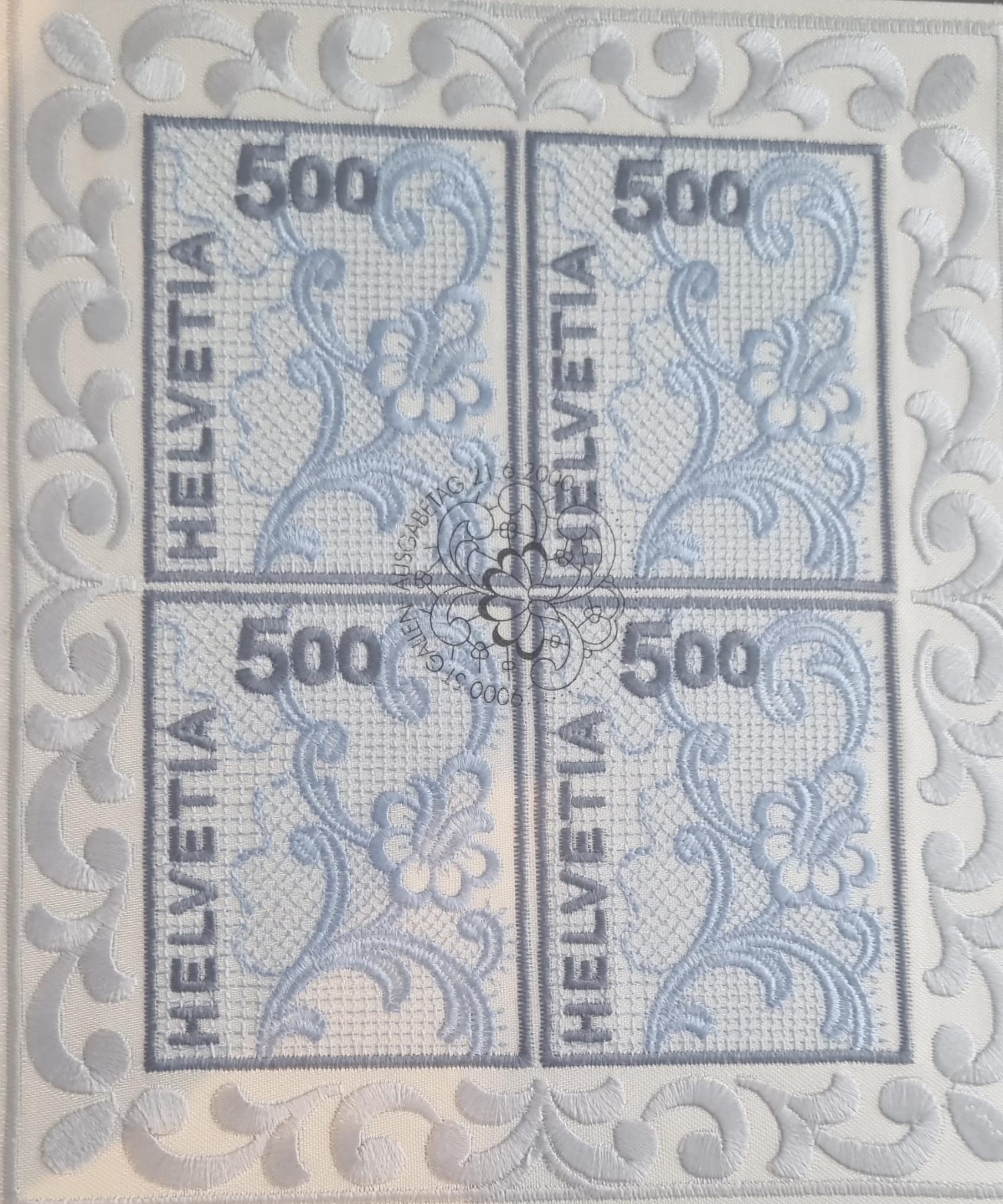 Stickerei Block E.T. Gestempelt 2000 4x 5 Fr.