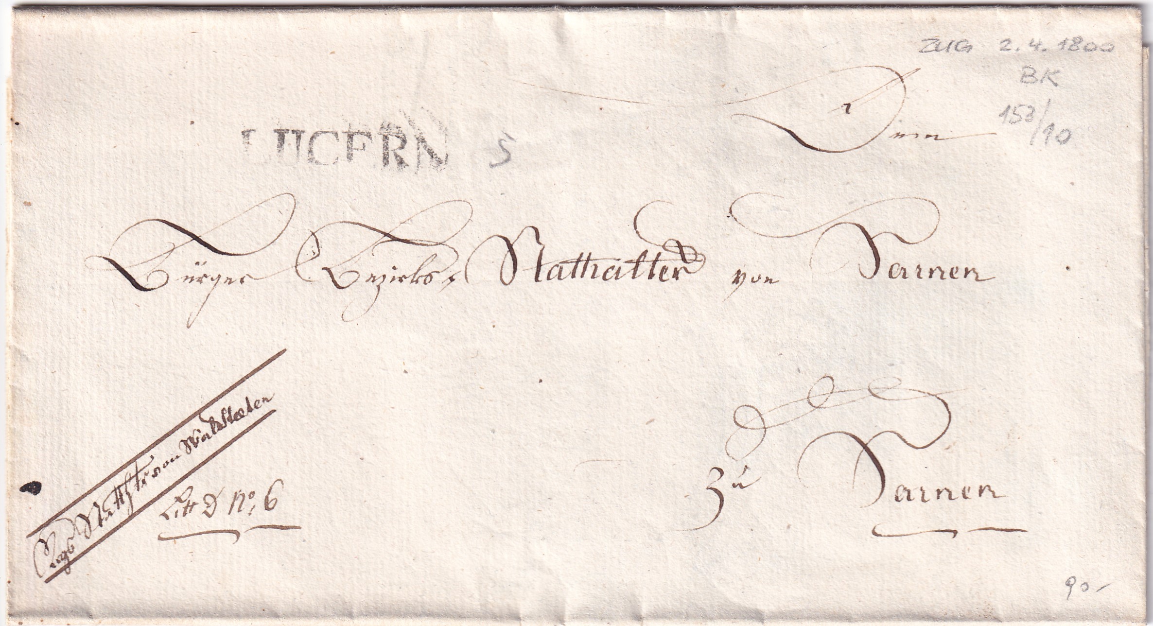 2.4.1800 Regierungsstatthalter Waldstätten Helvetic
