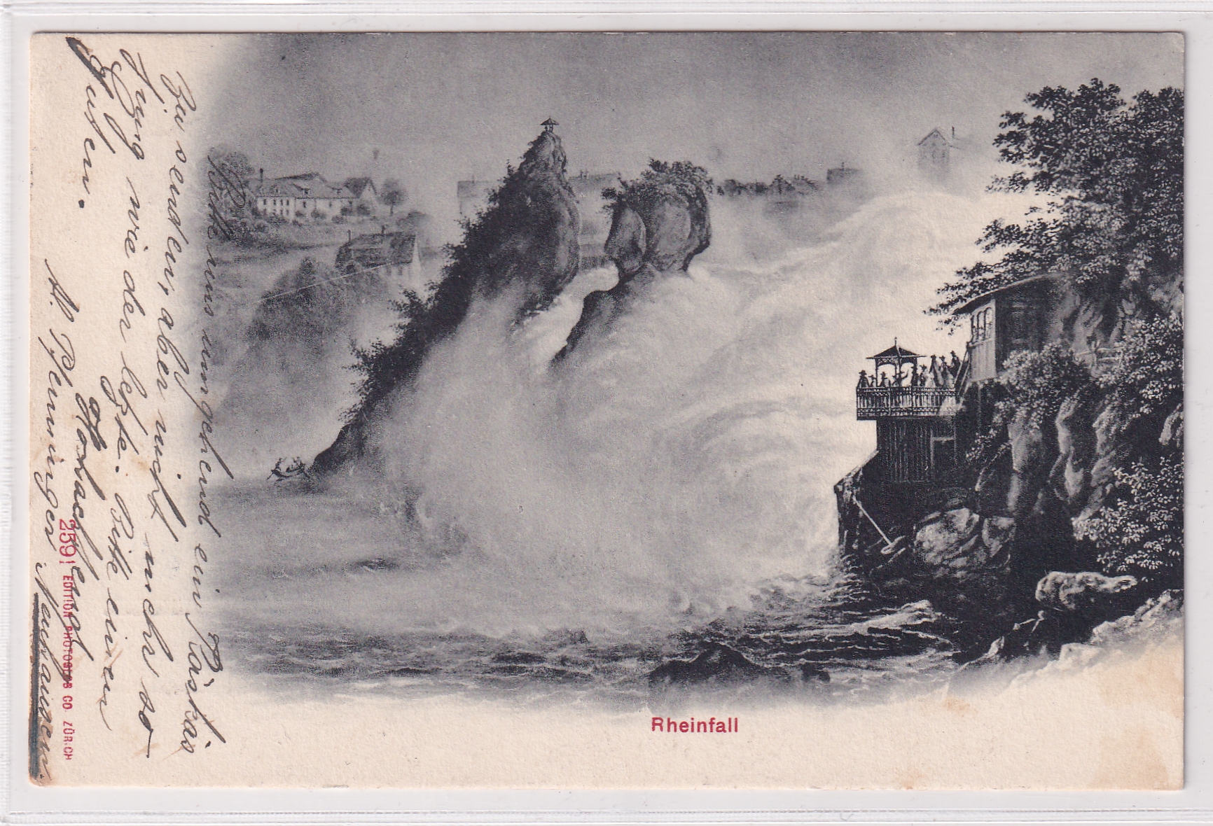 27.12.1912 Ansicht vom Rheinfall