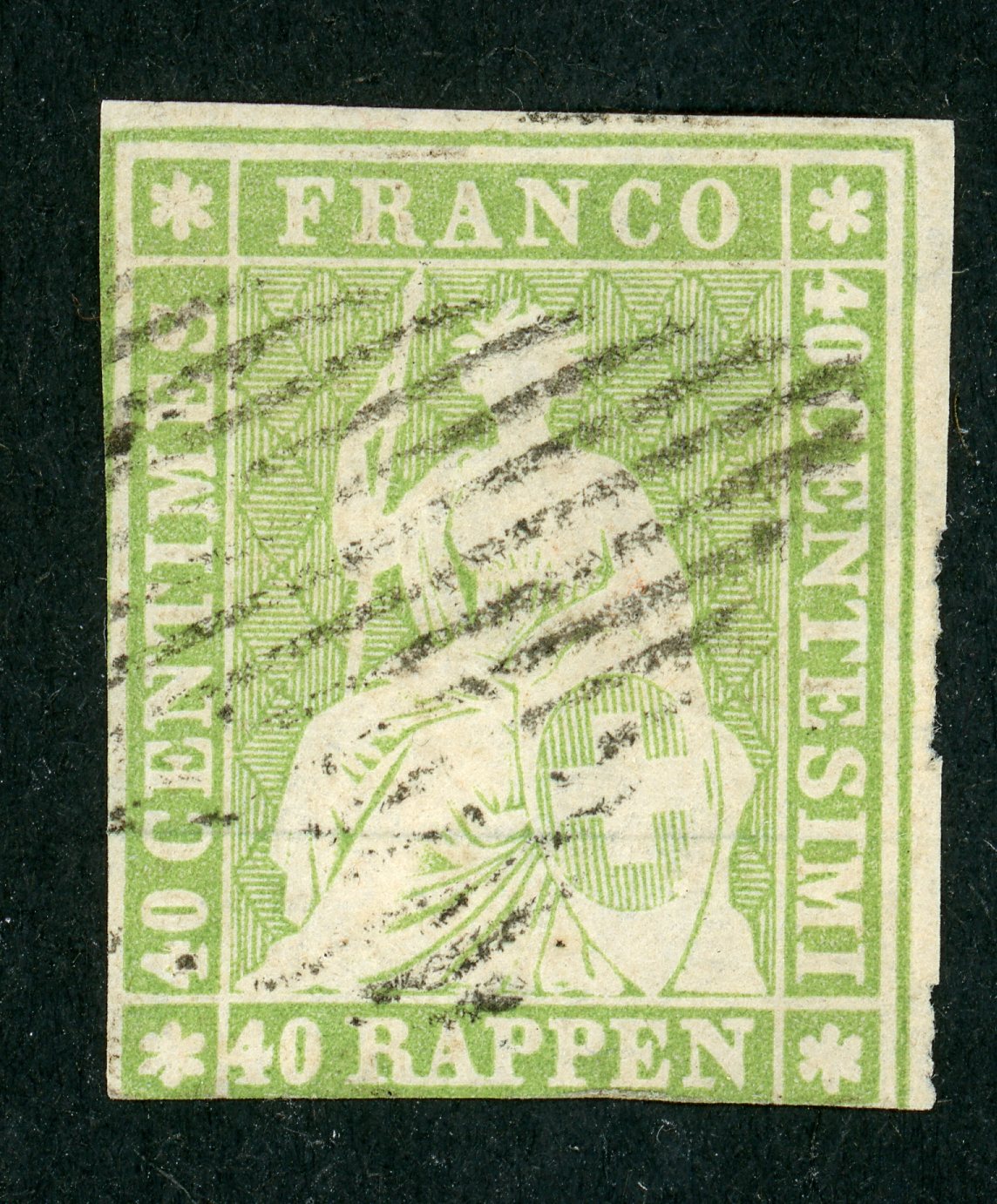 Strubel 26A (SH 26A3), gestempelt, mit Befund