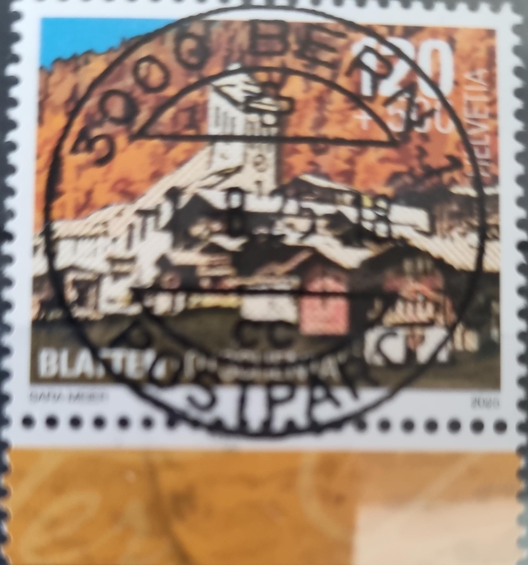 W147 Blatten Vollstempel Einzelmarke