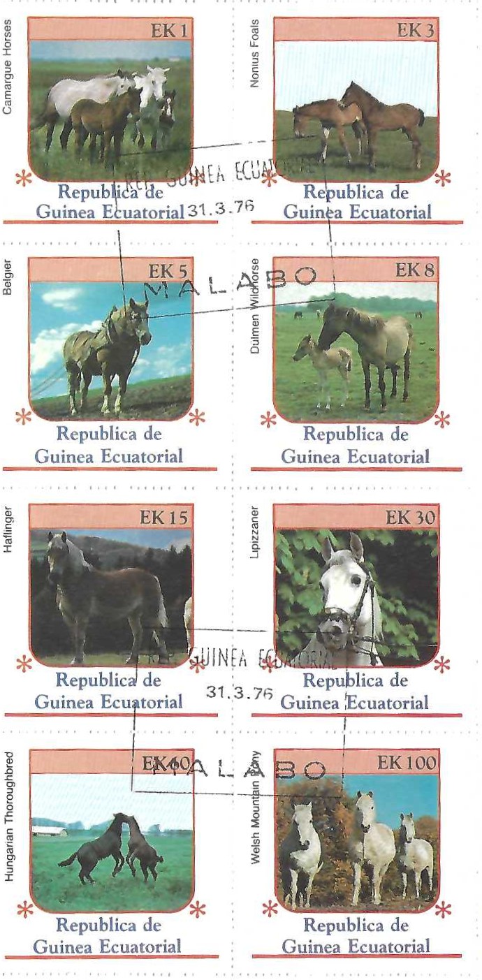 Pferdeblock gestempelt  Haflinger,Liizzaner,und viele mehr