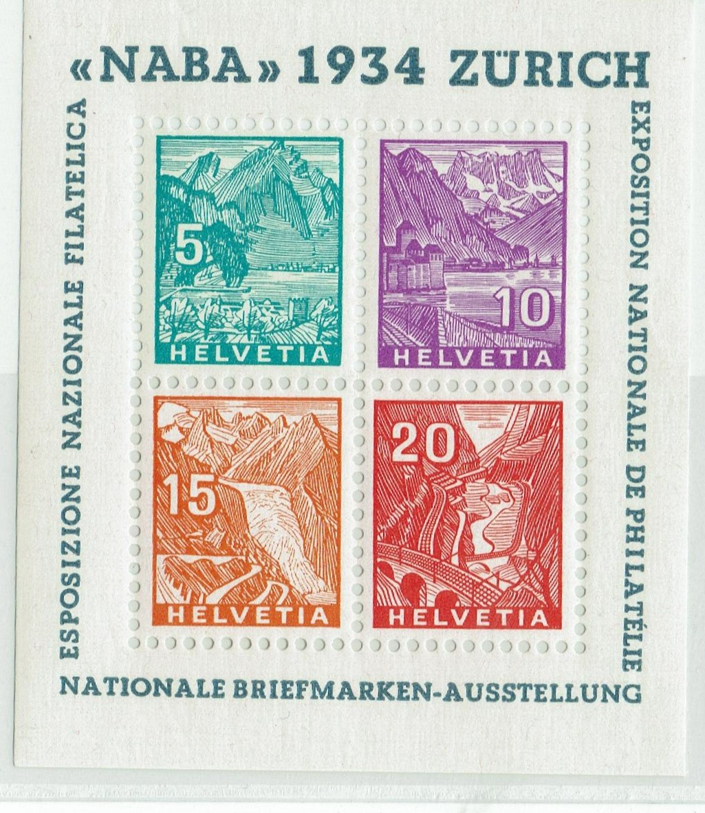 W1 Naba Block ungestempelt 1934