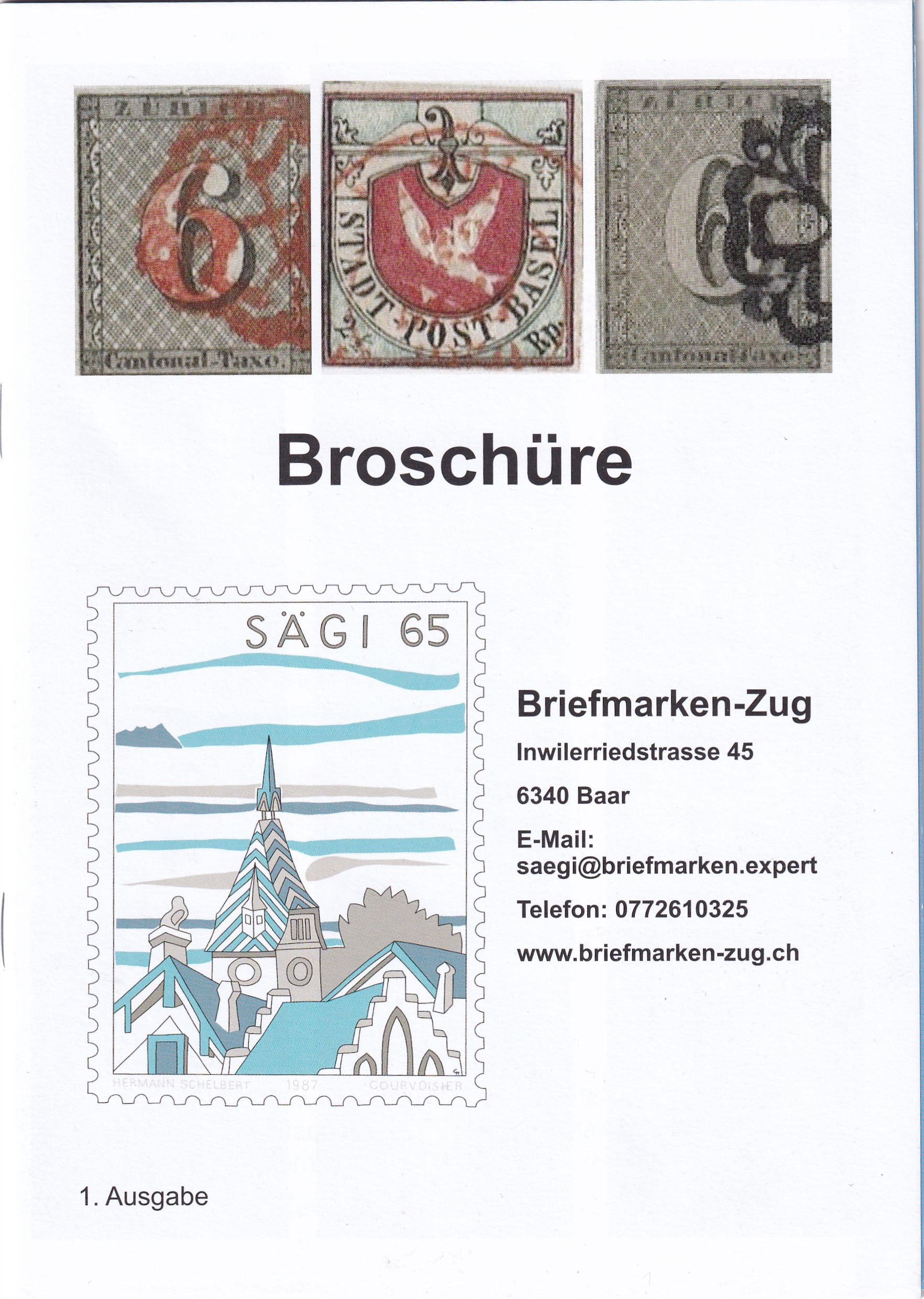 Broschüre von Briefmarken Zug