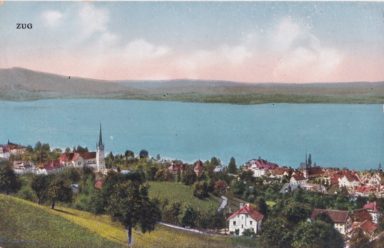 28.4.1931 Blick auf Zug und Zugersee
