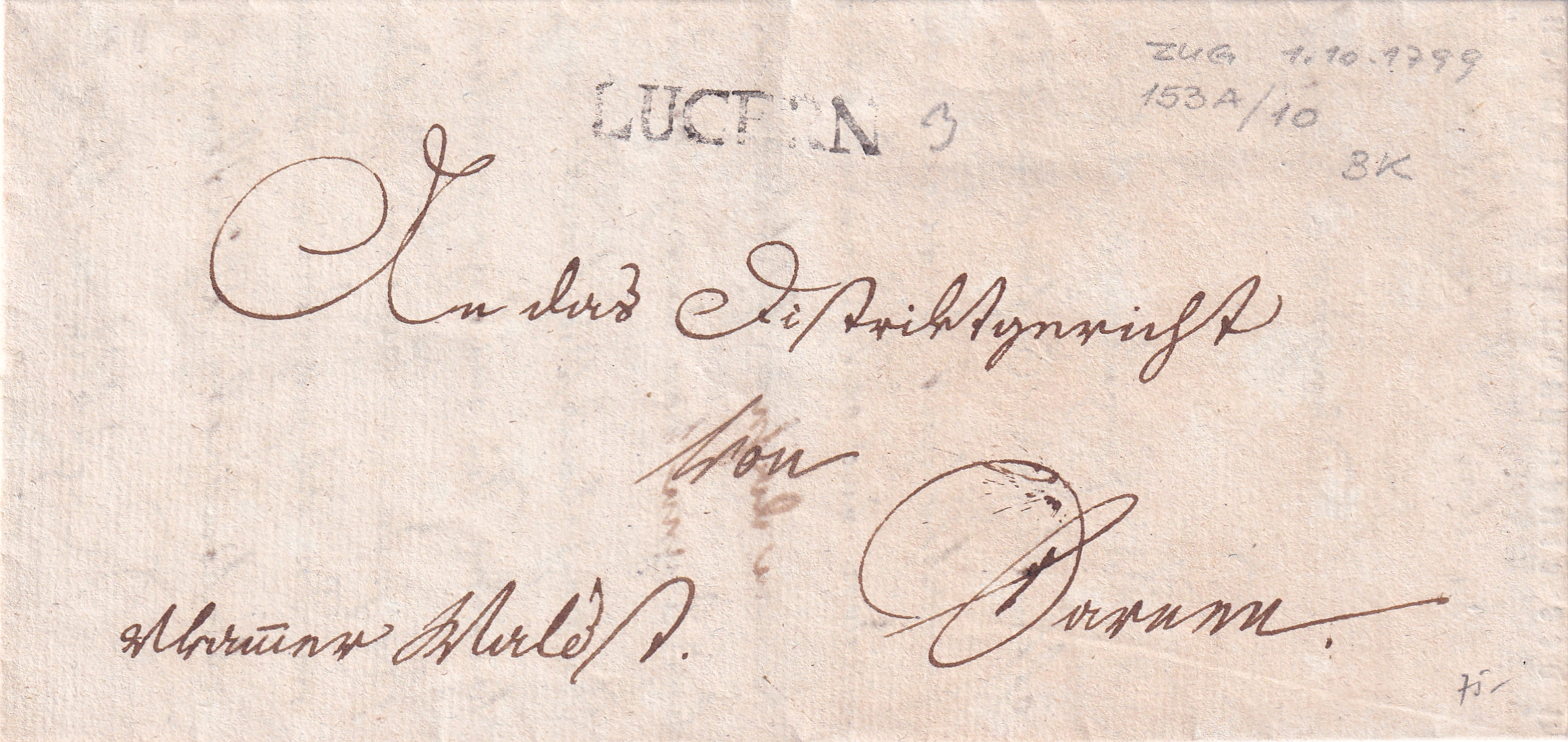 1.10.1799 Verwaltungskammer Zug