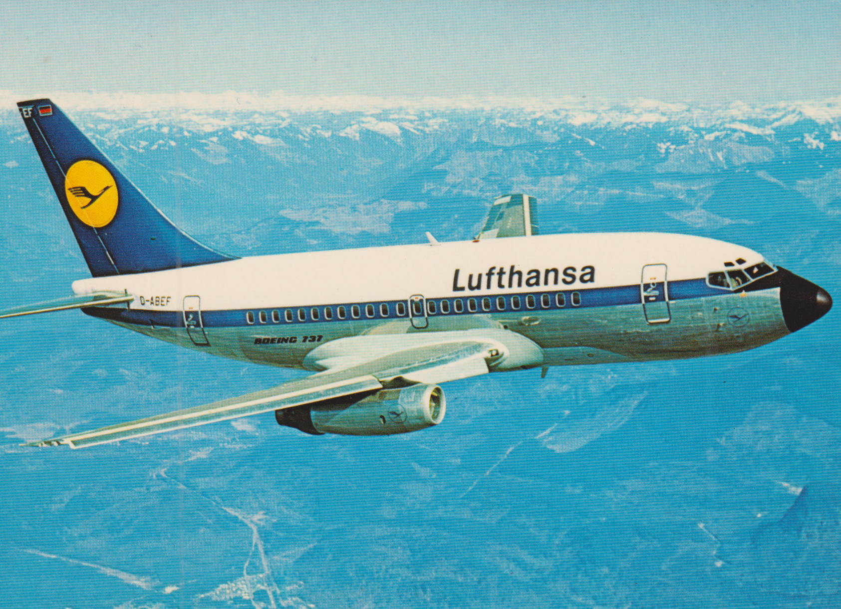 Flugzeug Lufthansa Boeing Ansichtskarte