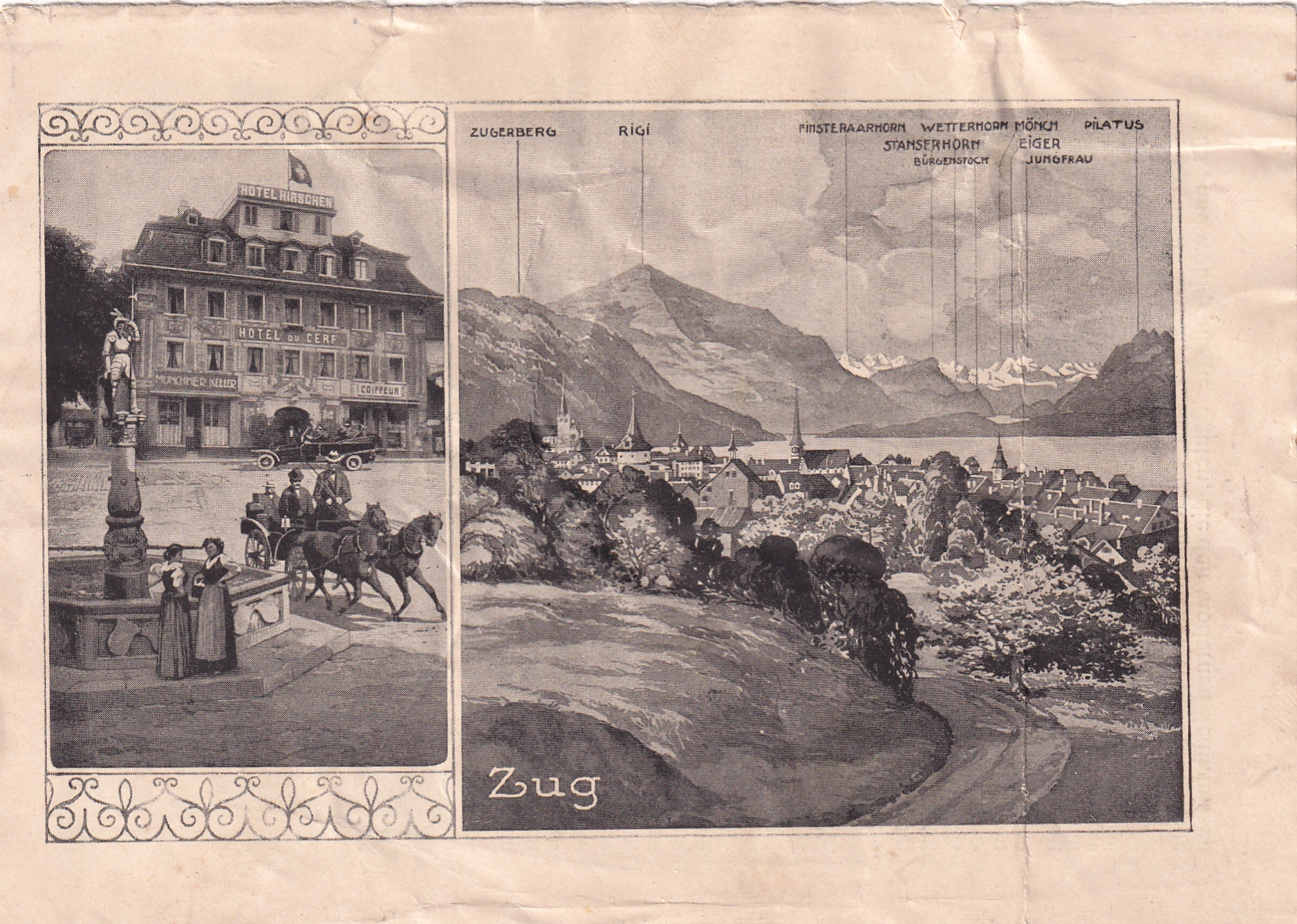 Hotel Hirschen Inserat von 1910