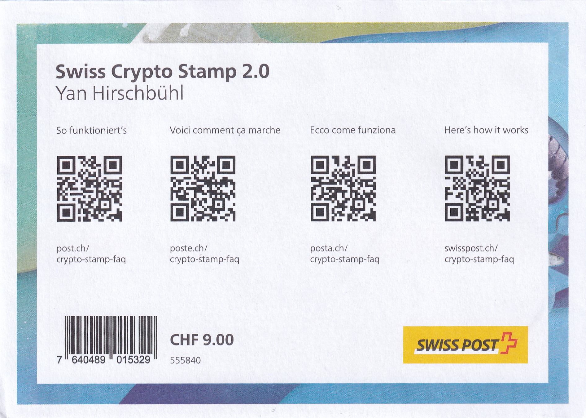 2022 Krypto 2.0 Yan Hirschbühl Postfrisch