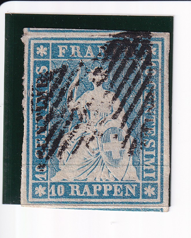 Strubel 23Aa (SH 23A1.b),. gestempelt mit Attest