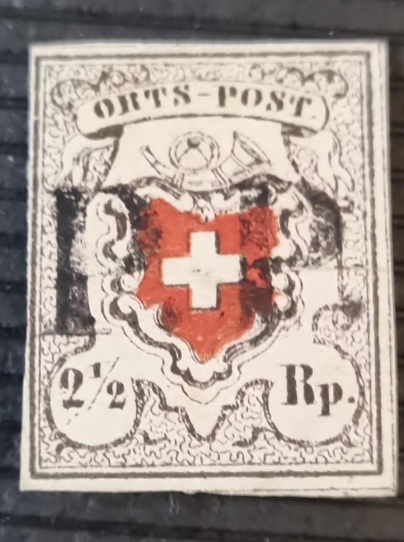 Orts-Post mit Kreuzeinfassung ZUG