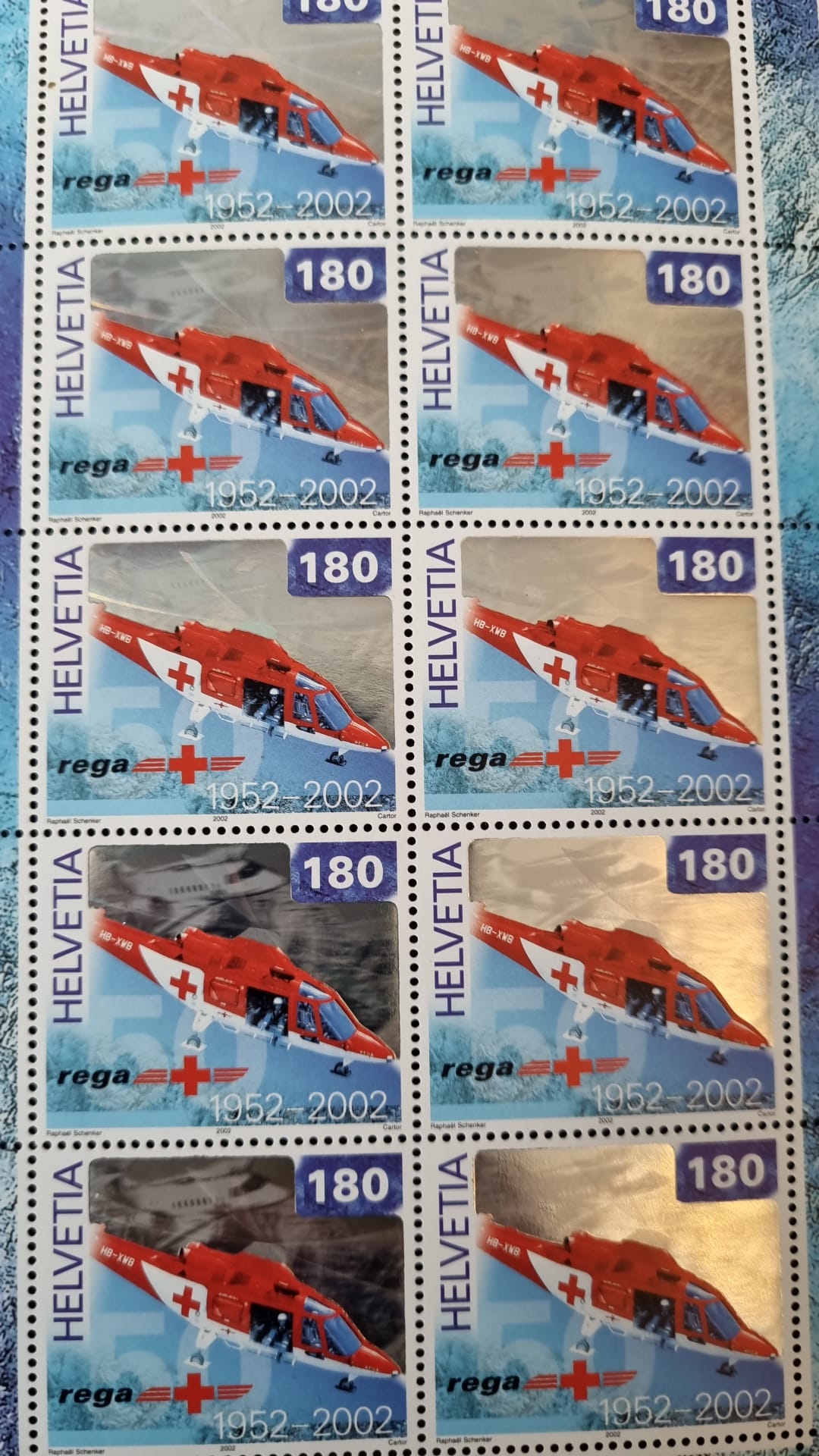 50 Jahre Rega Block 2002  postfrisch