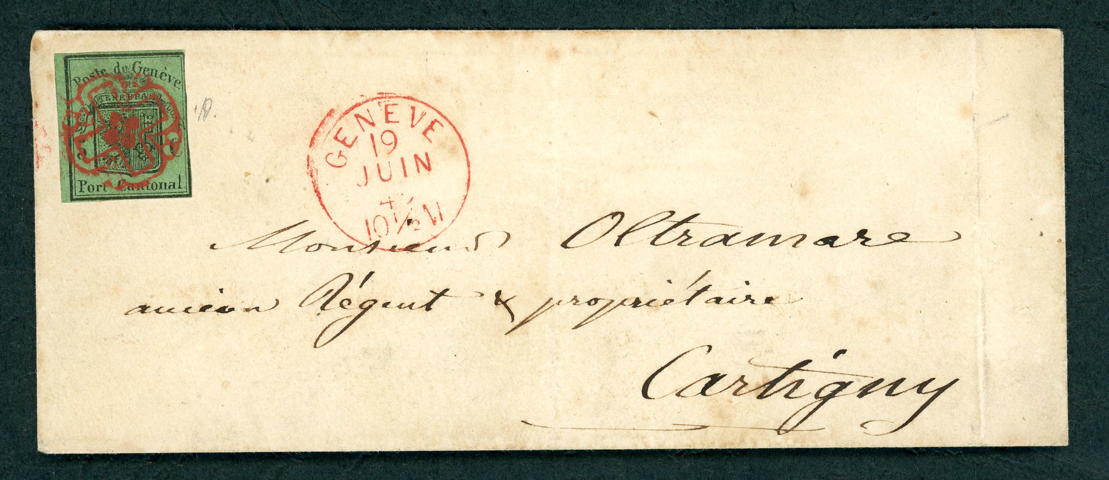 Geneve 1848 Briefumschlag