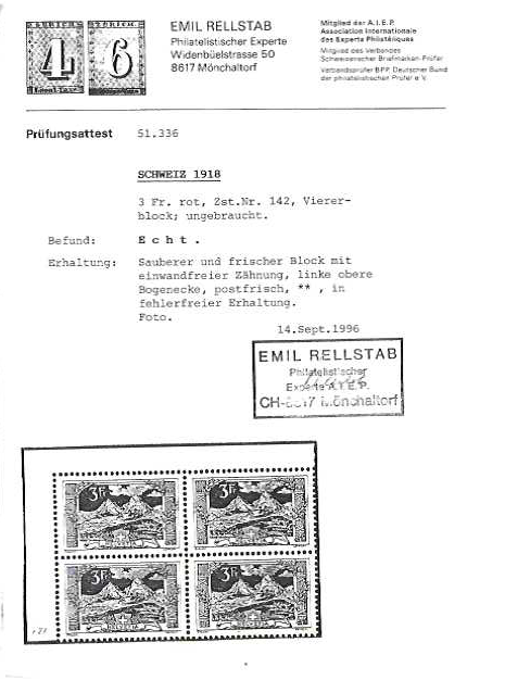 WE 142 Postfrisch mit Attest