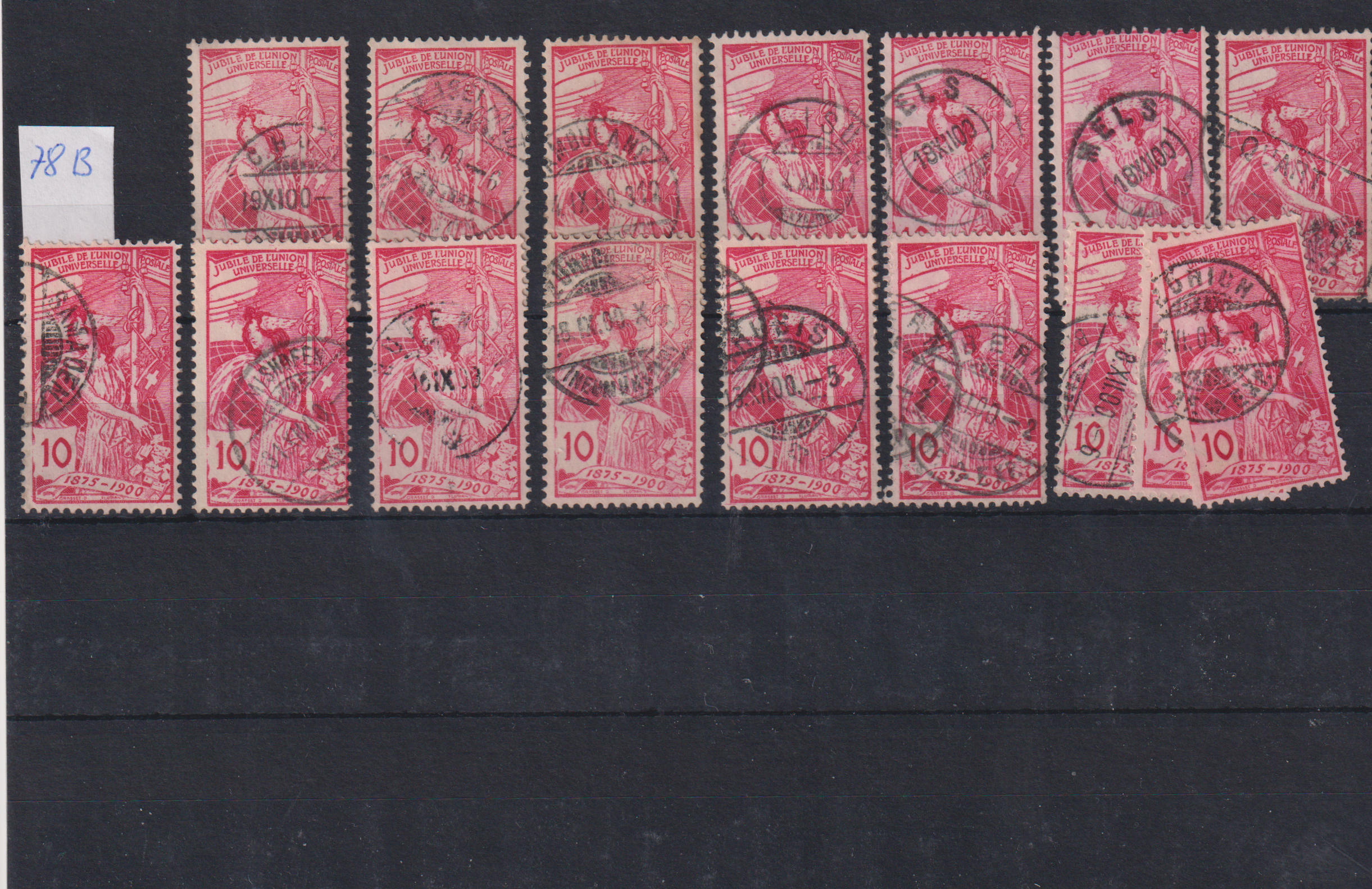 UPU Sammlung der 78 B 19 Stück