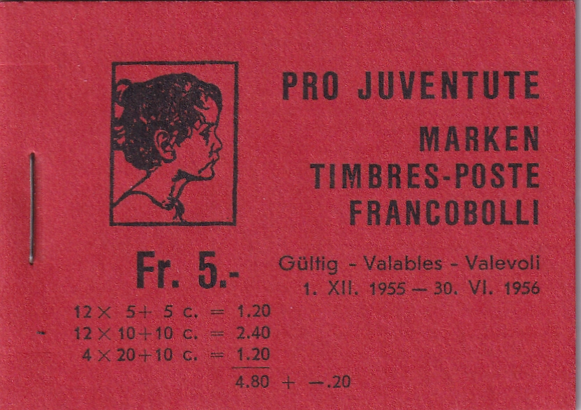 Markenheft  Pro Juventute 1955 postfrisch