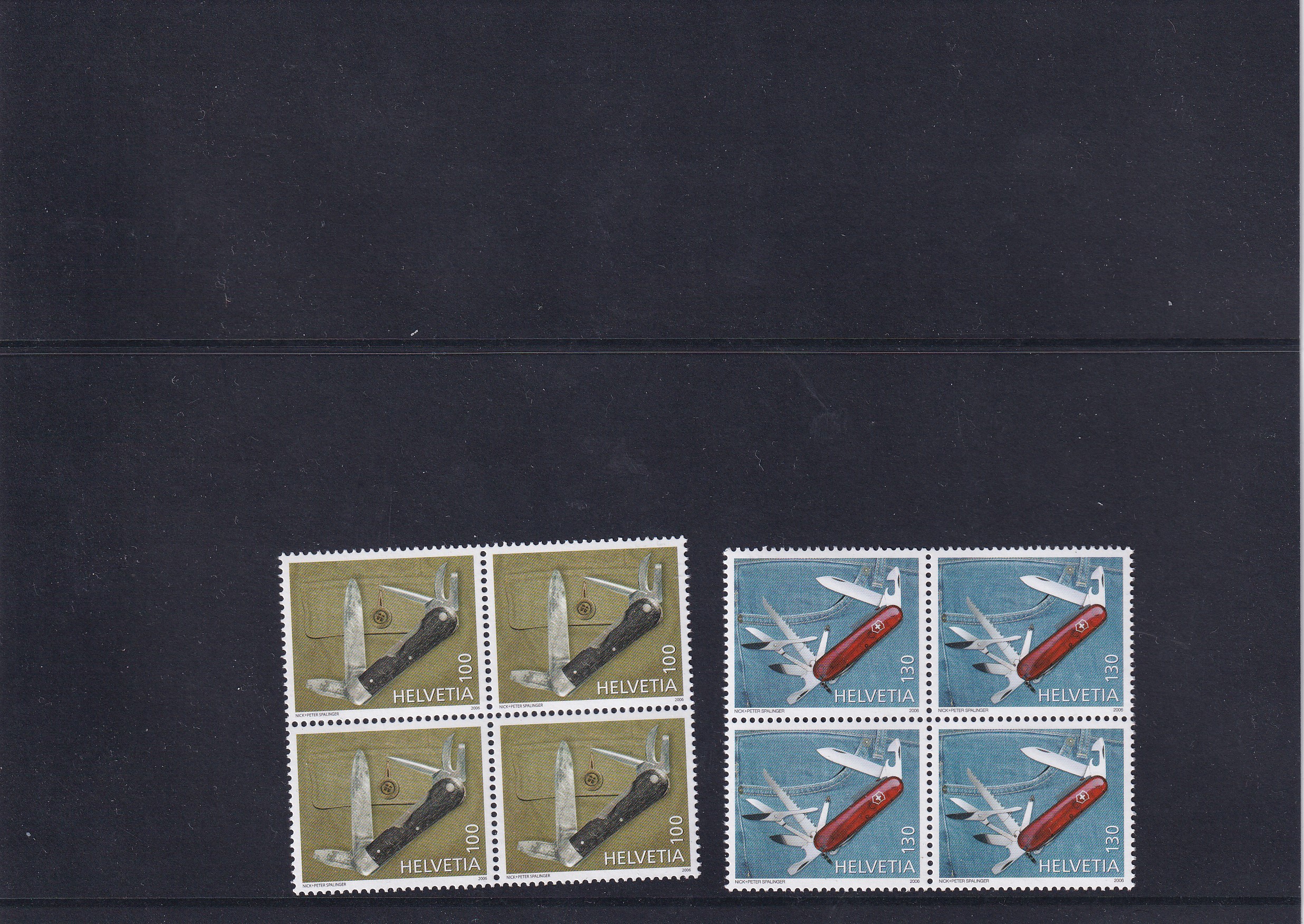 2006 Victorinox 4 er Blocks Postfrisch SBK Nr. 1209 1210