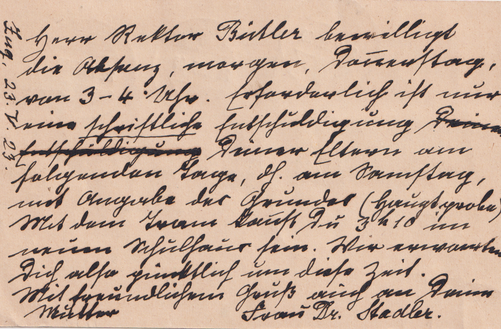 23.Mai 1920 Zug - Zug per Express