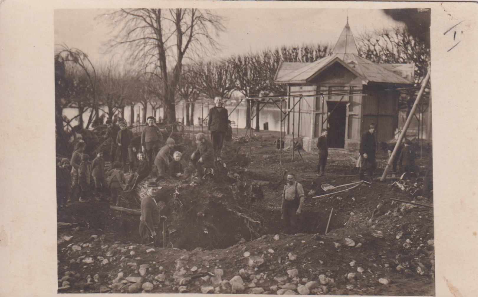 1909 Zug Rehgarten am Bauen ungelaufen