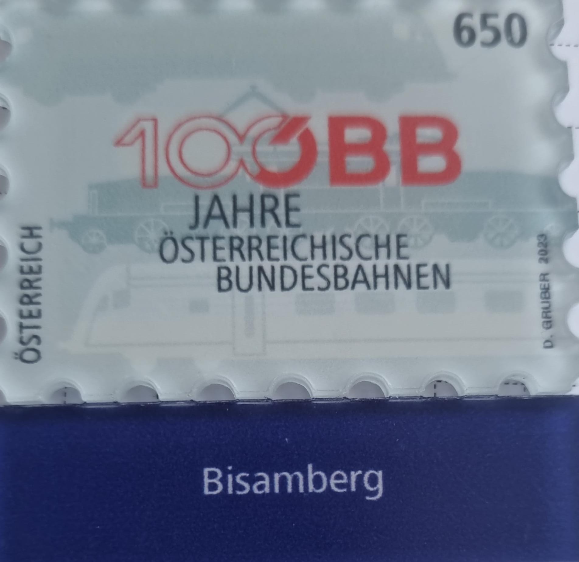 Bisamberg OE 100 Jahre Oestereichische Bundesbahnen Wert zu 6.50 Euro