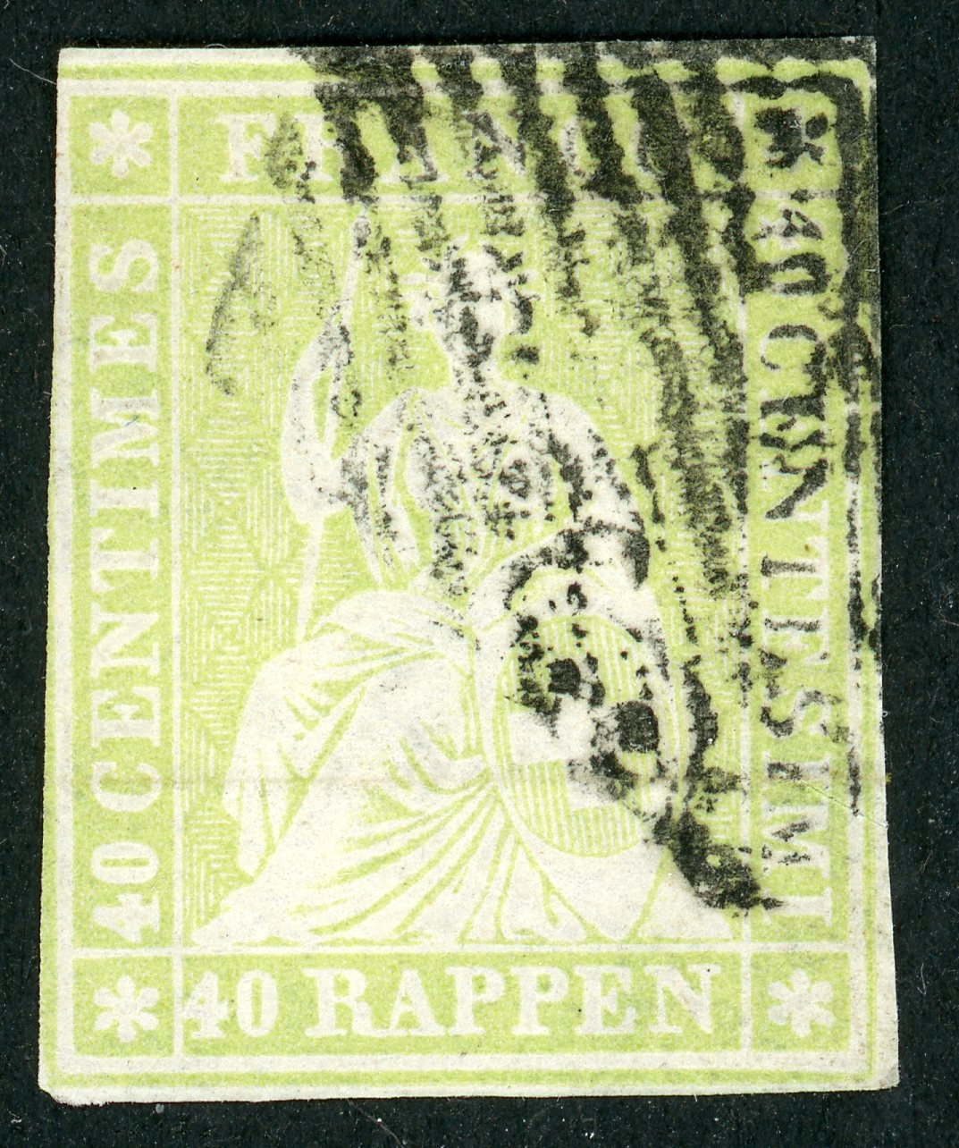 Strubel 26Aa (SH 26A1.b), gestempelt, mit Attest