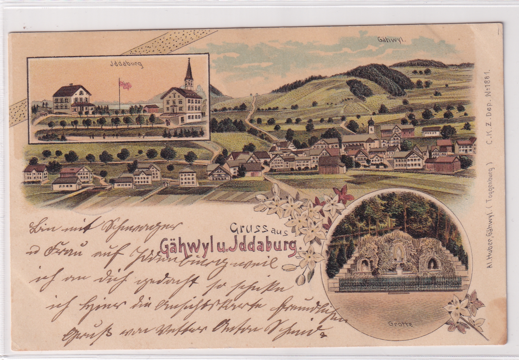 22.08.1899 Gruss aus Gähwyl und Idaburg