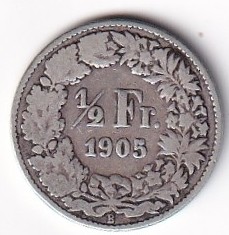 0.50 Franken     Silber 1904