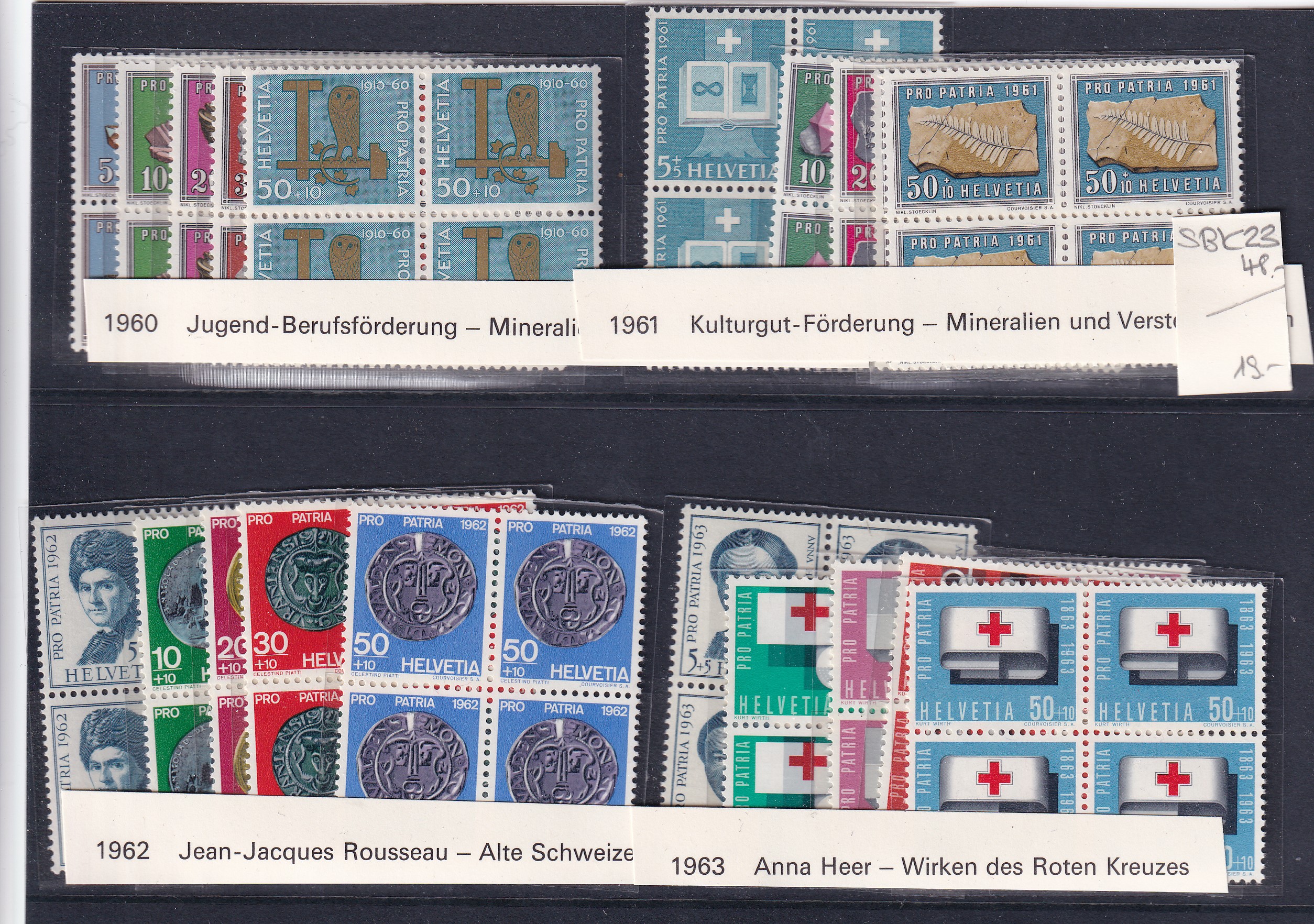 1960 - 1963 4 er Block ungestempelt